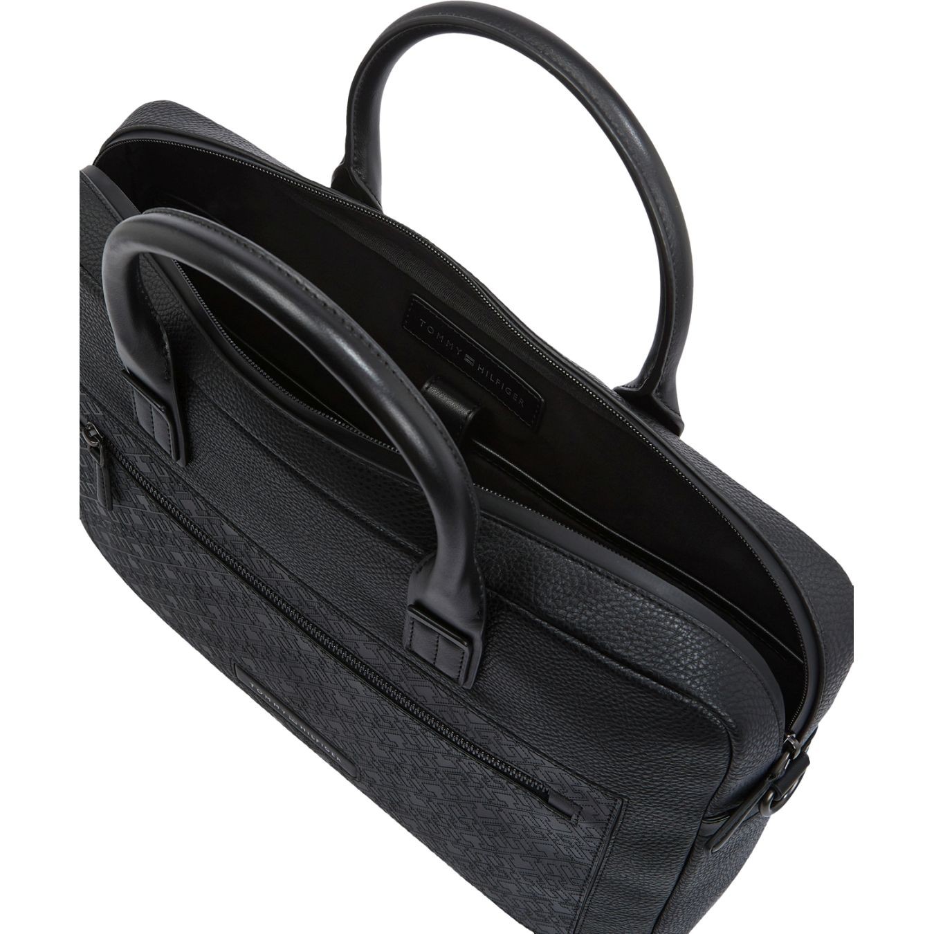 TOMMY HILFIGER Dėklas kompiuteriui vyrams, Juoda, Monogram computer bag 3