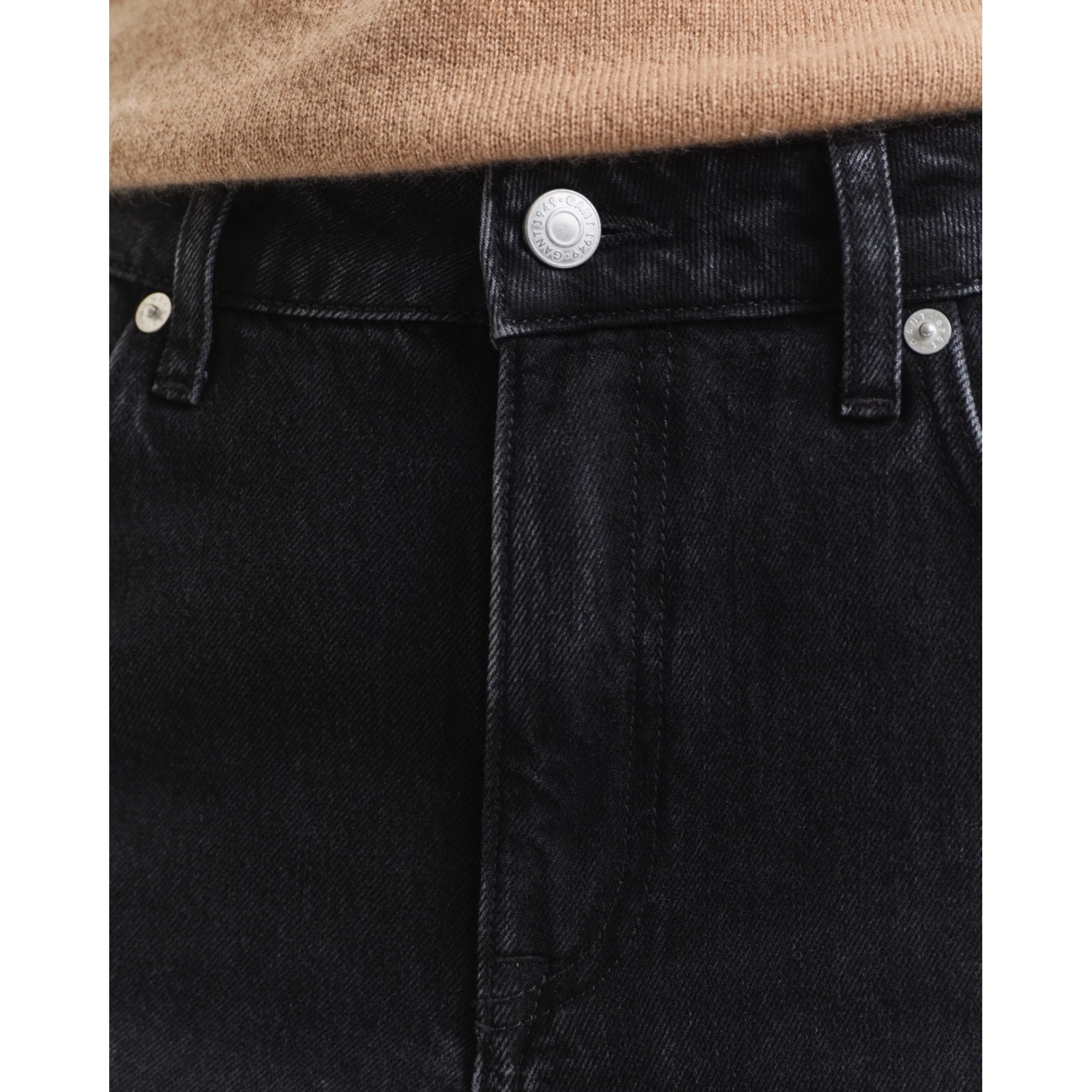 GANT Tiesūs džinsai moterims, Juoda, relaxed jeans 4