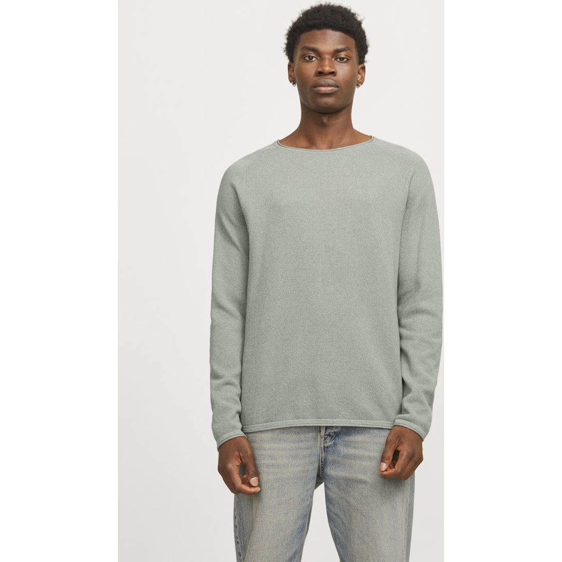 JACK & JONES Megztinis vyrams, Žalia, Ehill knit crew neck 5