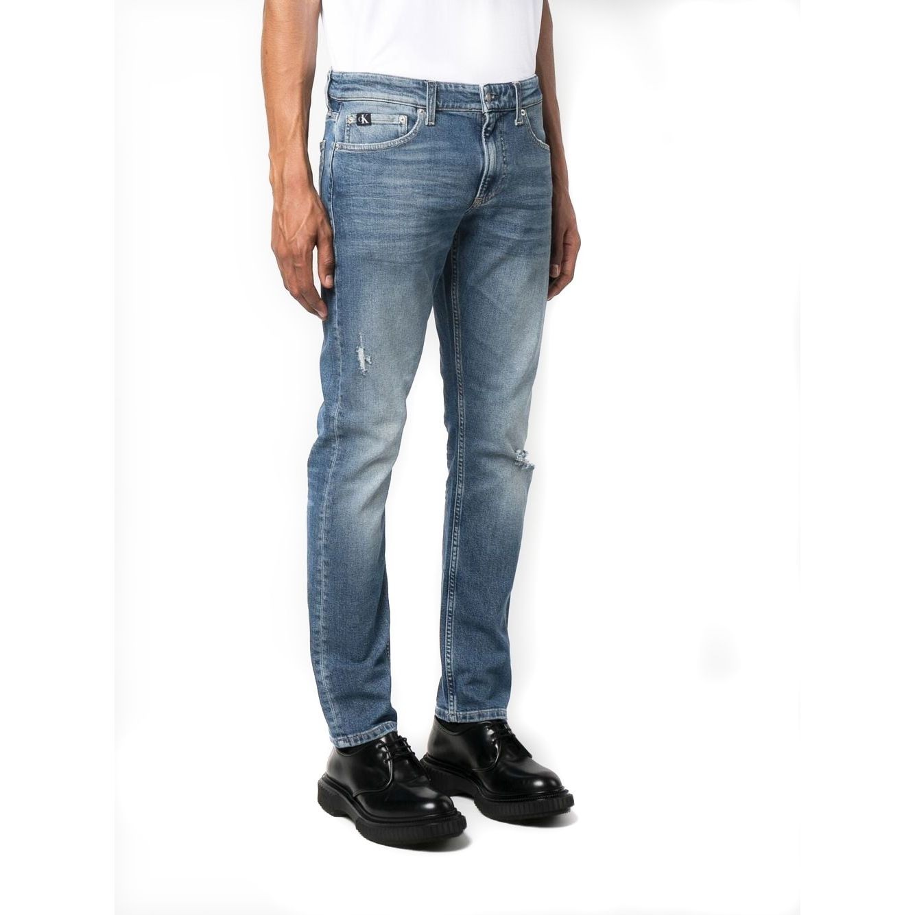 CALVIN KLEIN JEANS Aptempti džinsai vyrams, Mėlyna, Denim pants 3
