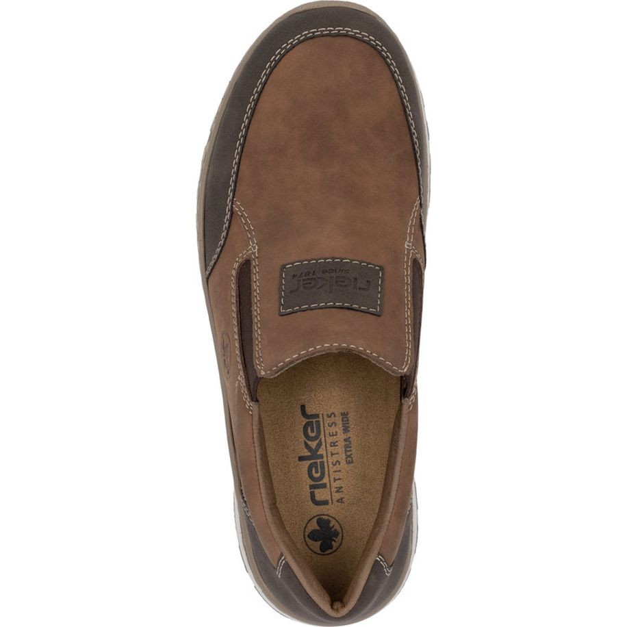 RIEKER Laisvalaikio bateliai vyrams, Ruda, Slipper 5