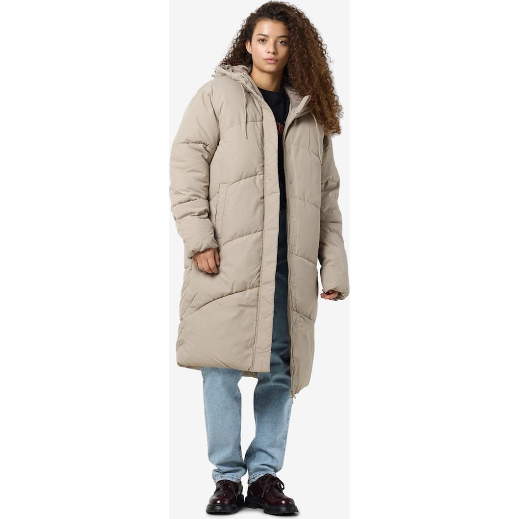 NOISY MAY Pūkinis paltas moterims, Smėlio, Tenna long jacket 7