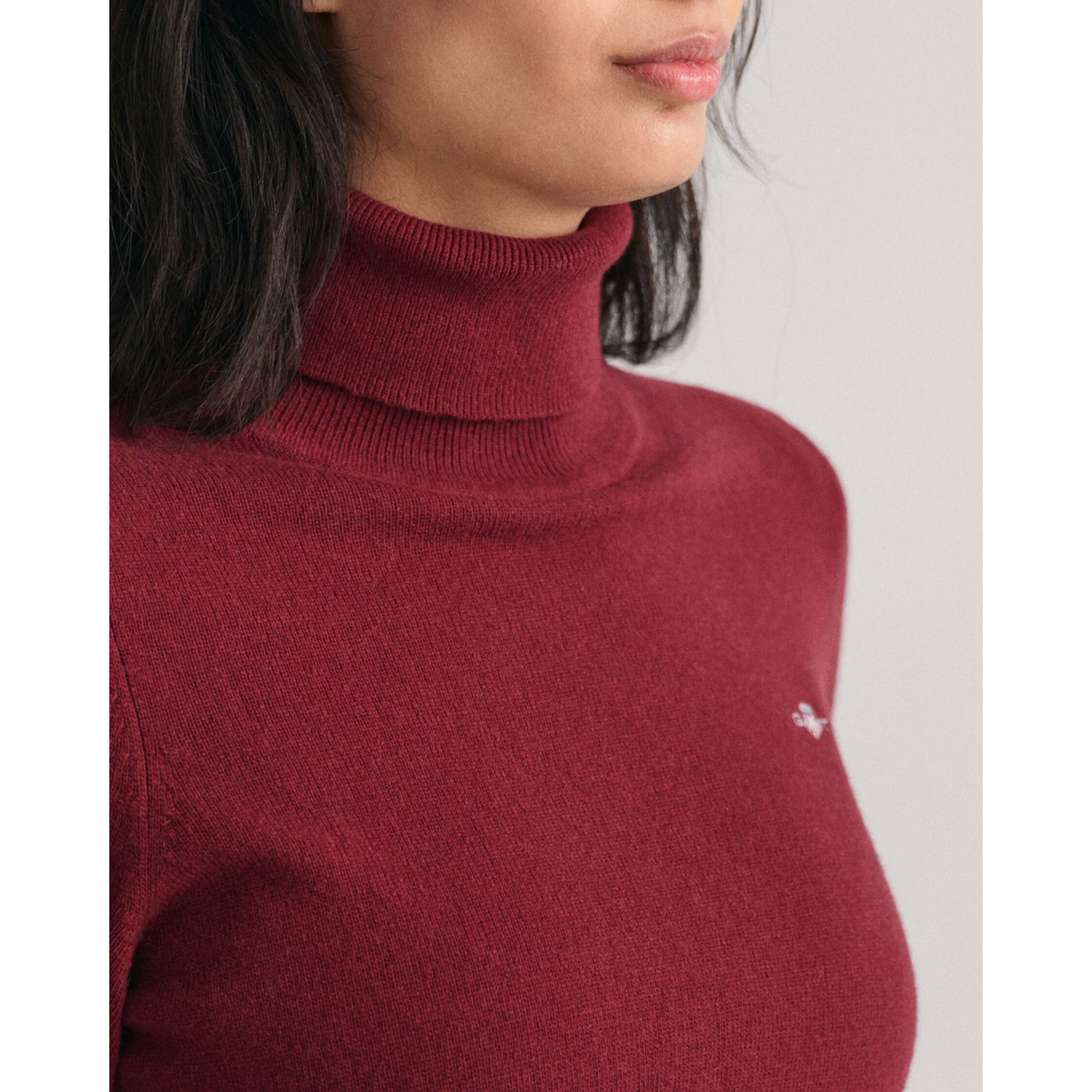 GANT Megztinis moterims, Raudona, EXTRAFINE ROLLNECK 4