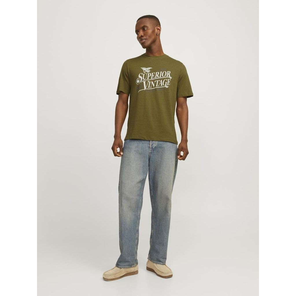 JACK & JONES Marškinėliai vyrams, Žalia, JPRSTAR TEE SS CREW 7