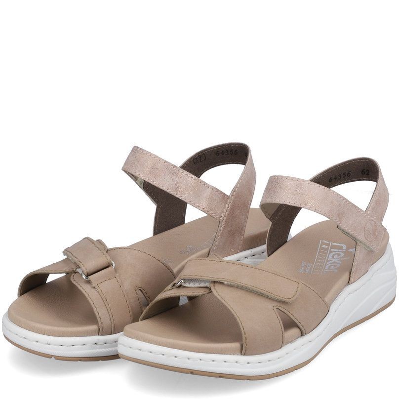 RIEKER Basutės moterims, Smėlio, SANDALS 5