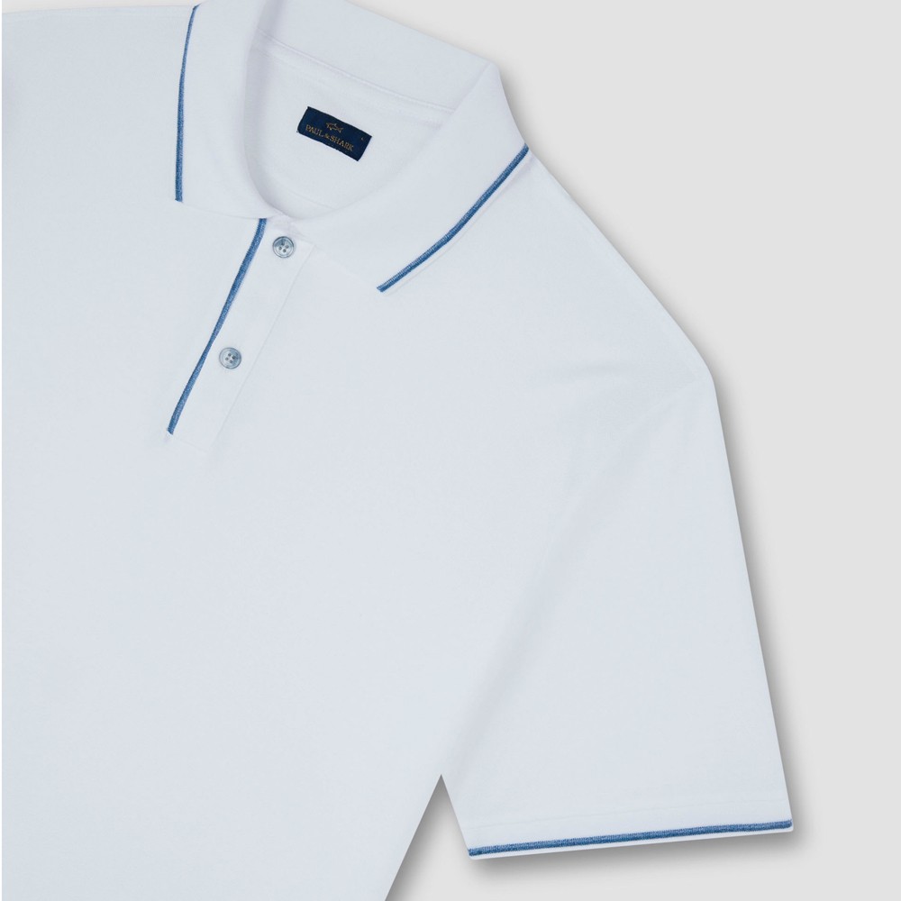 PAUL&SHARK Polo marškiniai trumpos rank. vyrams, Balta, Short sleeve polo 4