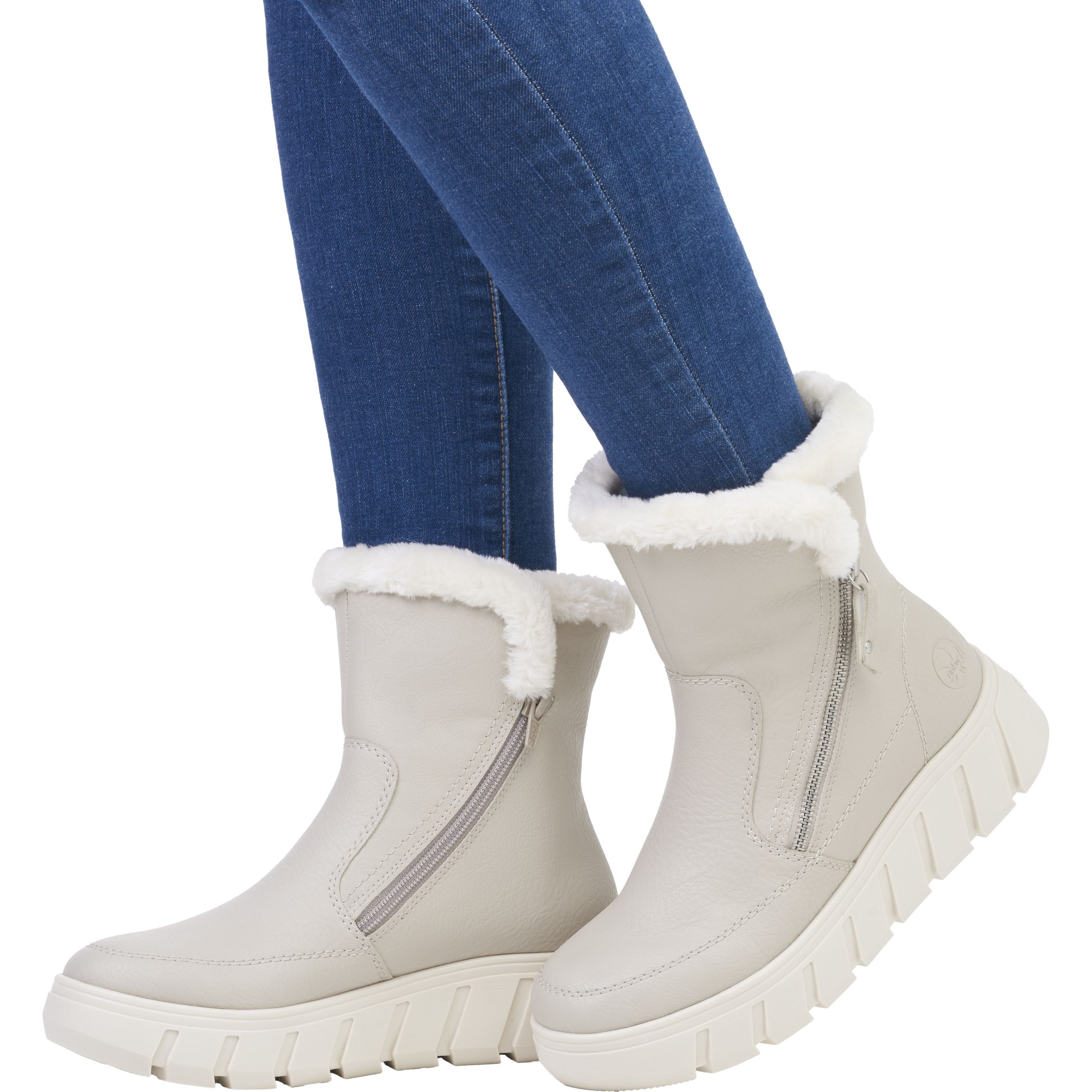 RIEKER Aulinukai moterims, Smėlio, Ladies mid height boots 2