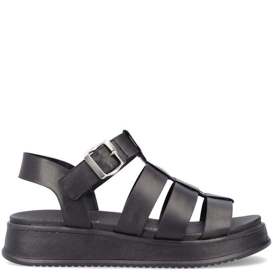 RIEKER Basutės moterims, Juoda, SANDALS 4