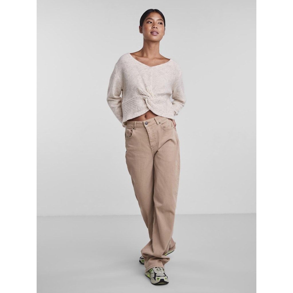 PIECES Megztinis moterims, Balta, PCNOA LS REVERSIBLE C 4