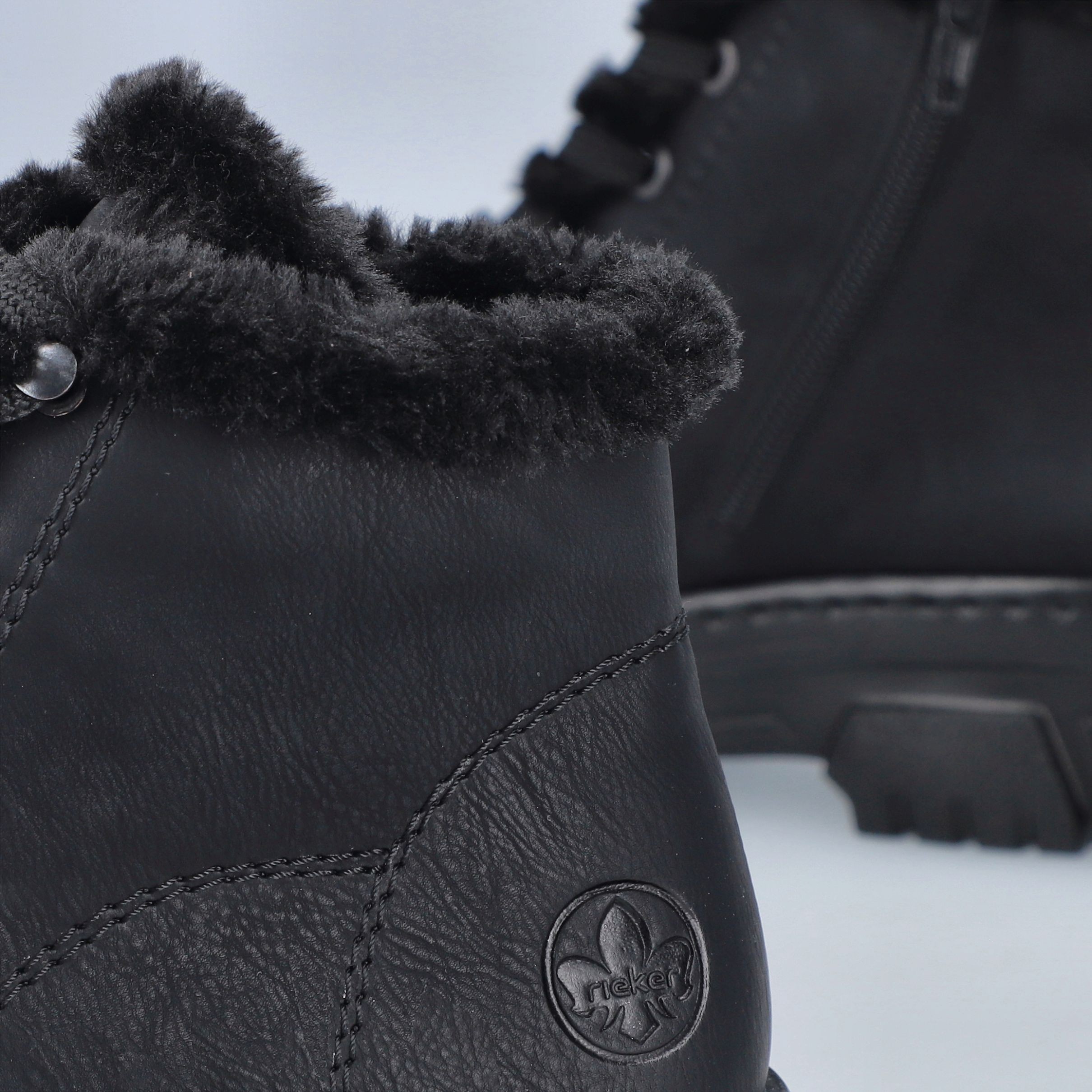 RIEKER Aulinukai moterims, Juoda, Ladies mid height boots 4