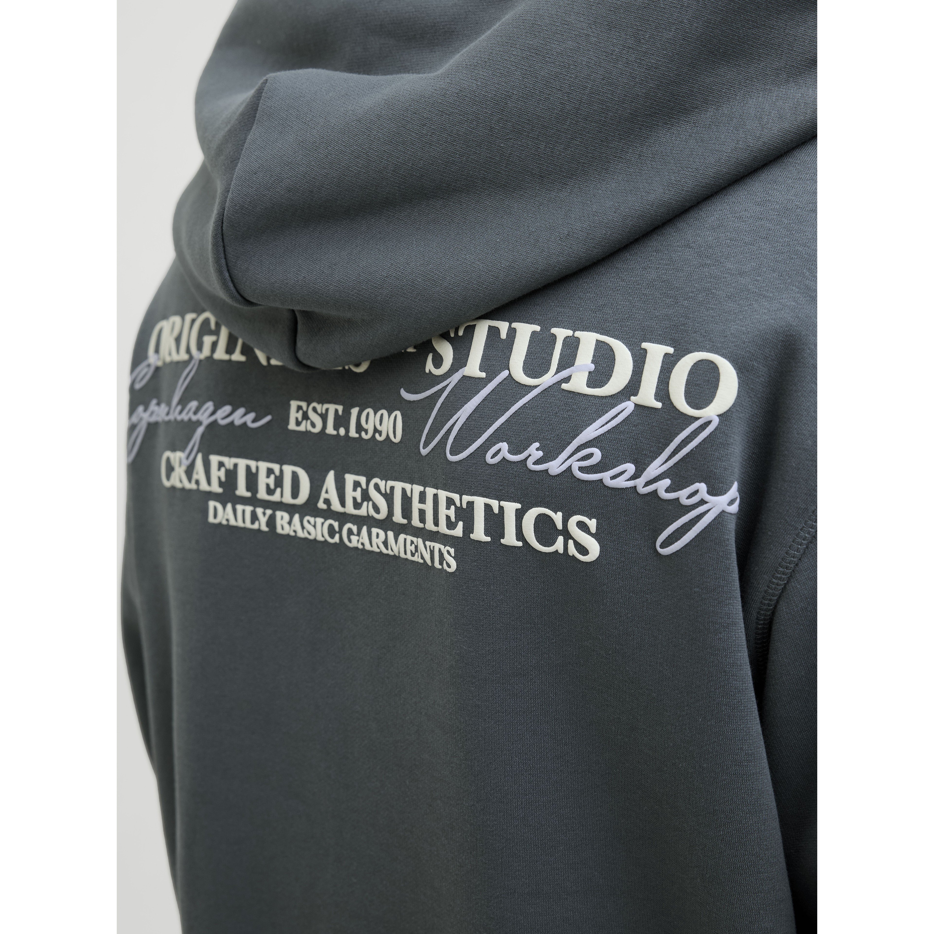 JACK & JONES Džemperis vyrams, Žalia, Islington back sweat hood 6