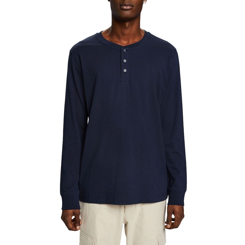 ESPRIT Marškinėliai vyrams, Mėlyna, T-shirts long sleeve 2