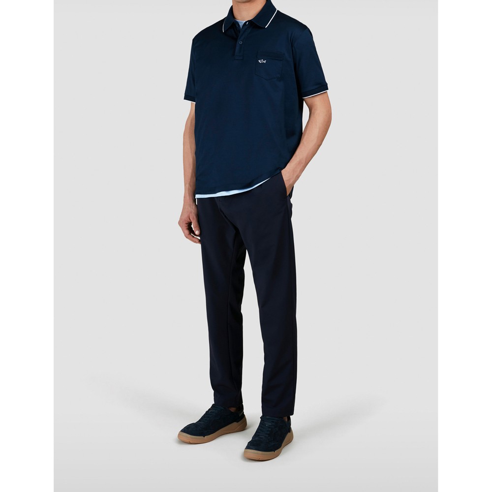 PAUL&SHARK Polo marškiniai trumpos rank. vyrams, Mėlyna, Short sleeve polo 4