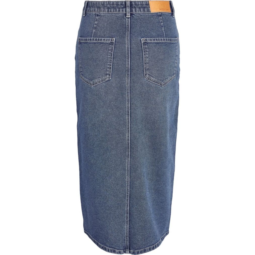 NOISY MAY Midi sijonas moterims, Mėlyna, NMKATH NW SLIT MIDI 2