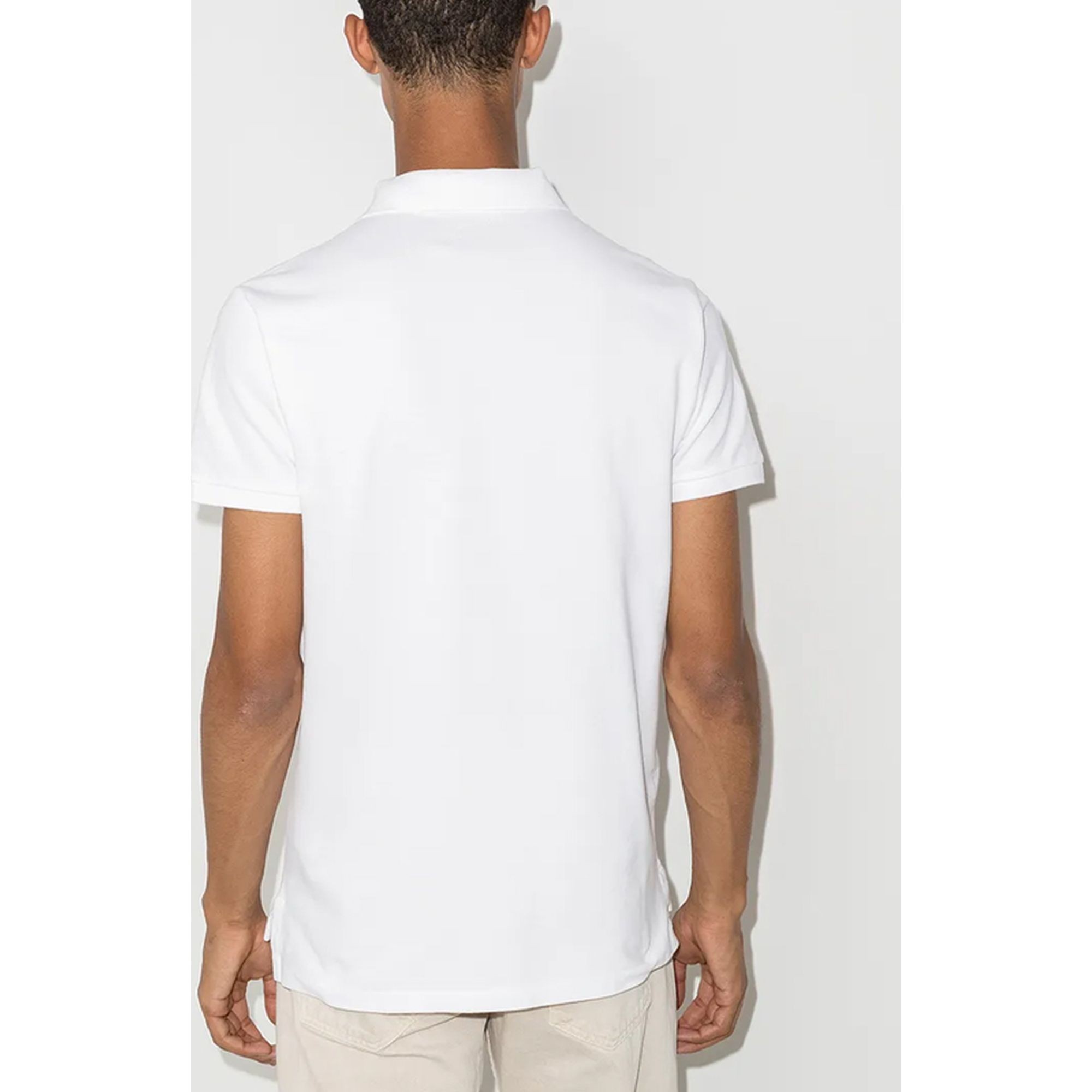 POLO RALPH LAUREN Polo marškiniai trumpos rank. vyrams, Balta, Custom slim fit mesh polo 3