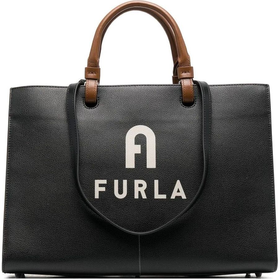 FURLA Pirkinių krepšys moterims, Juoda, Furla varsity style l tote 1
