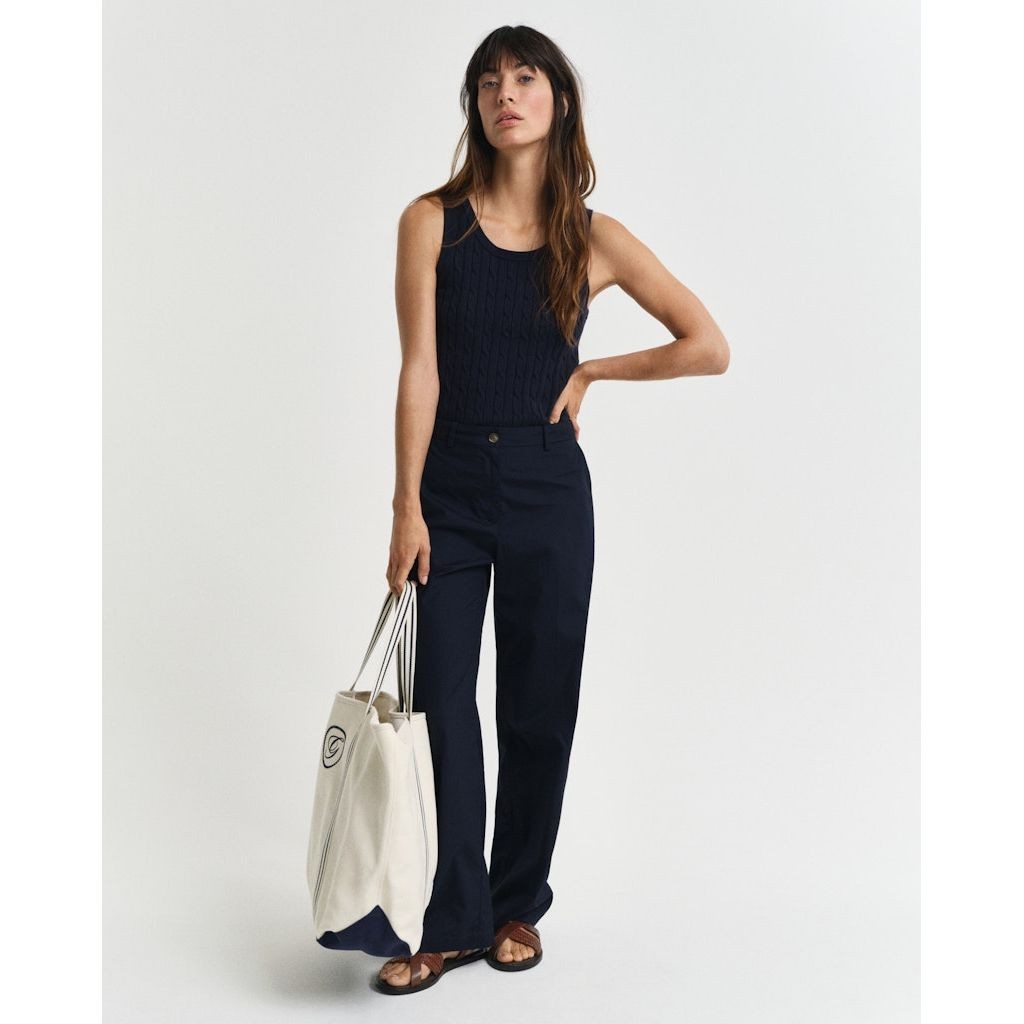 GANT Kelnės moterims, Mėlyna, Lightweight chinos 5