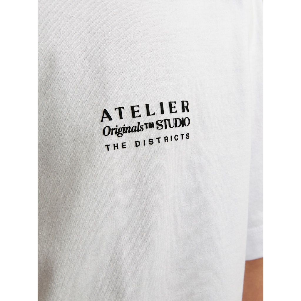 JACK & JONES Marškinėliai vyrams, Balta, Brooklyn graphic back tee 8