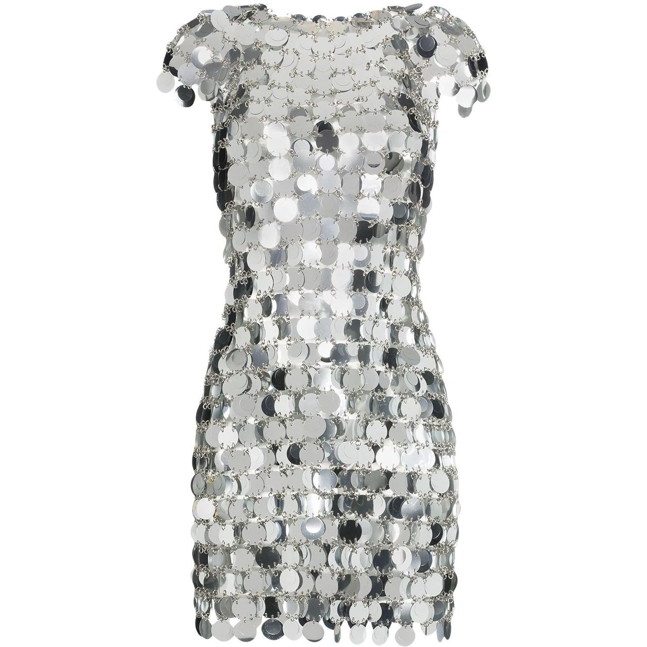 PACO RABANNE Midi suknelė moterims, Sidabrinė, Robe dress 1