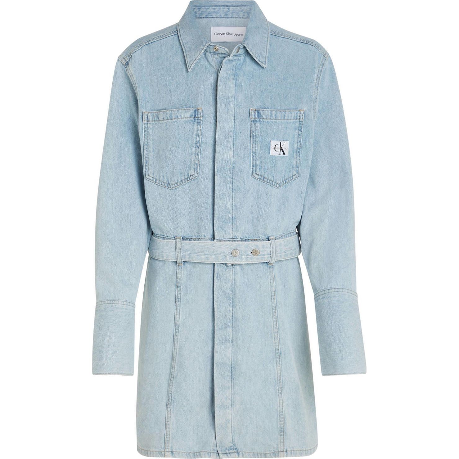 CALVIN KLEIN JEANS Midi suknelė moterims, Mėlyna, Shirt dress 1