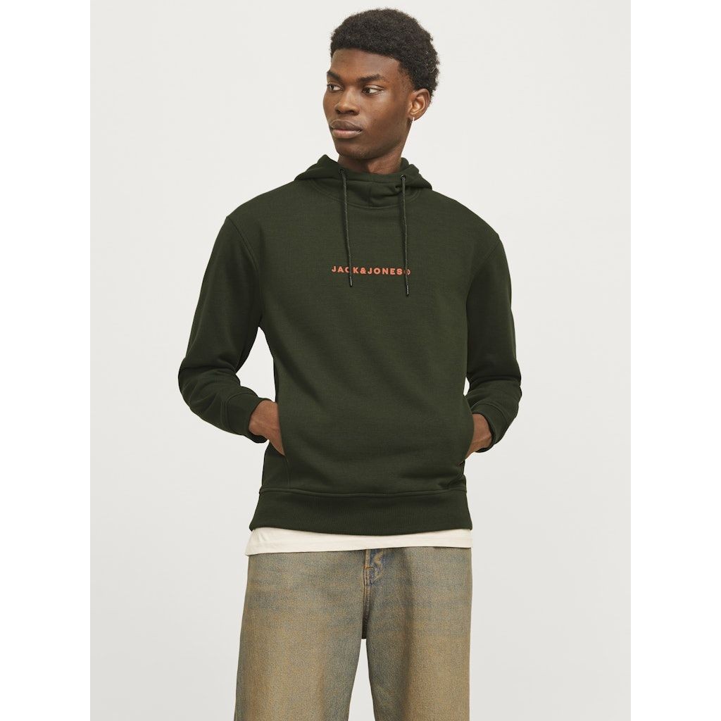 JACK & JONES Džemperis vyrams, Chaki, Tree sweat hood 6