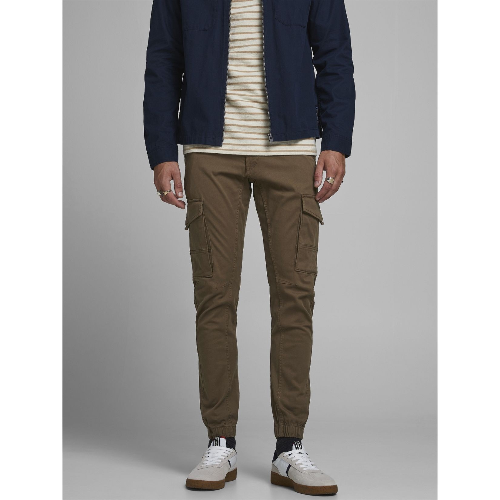 JACK & JONES Kelnės vyrams, Ruda, Kelnės 4