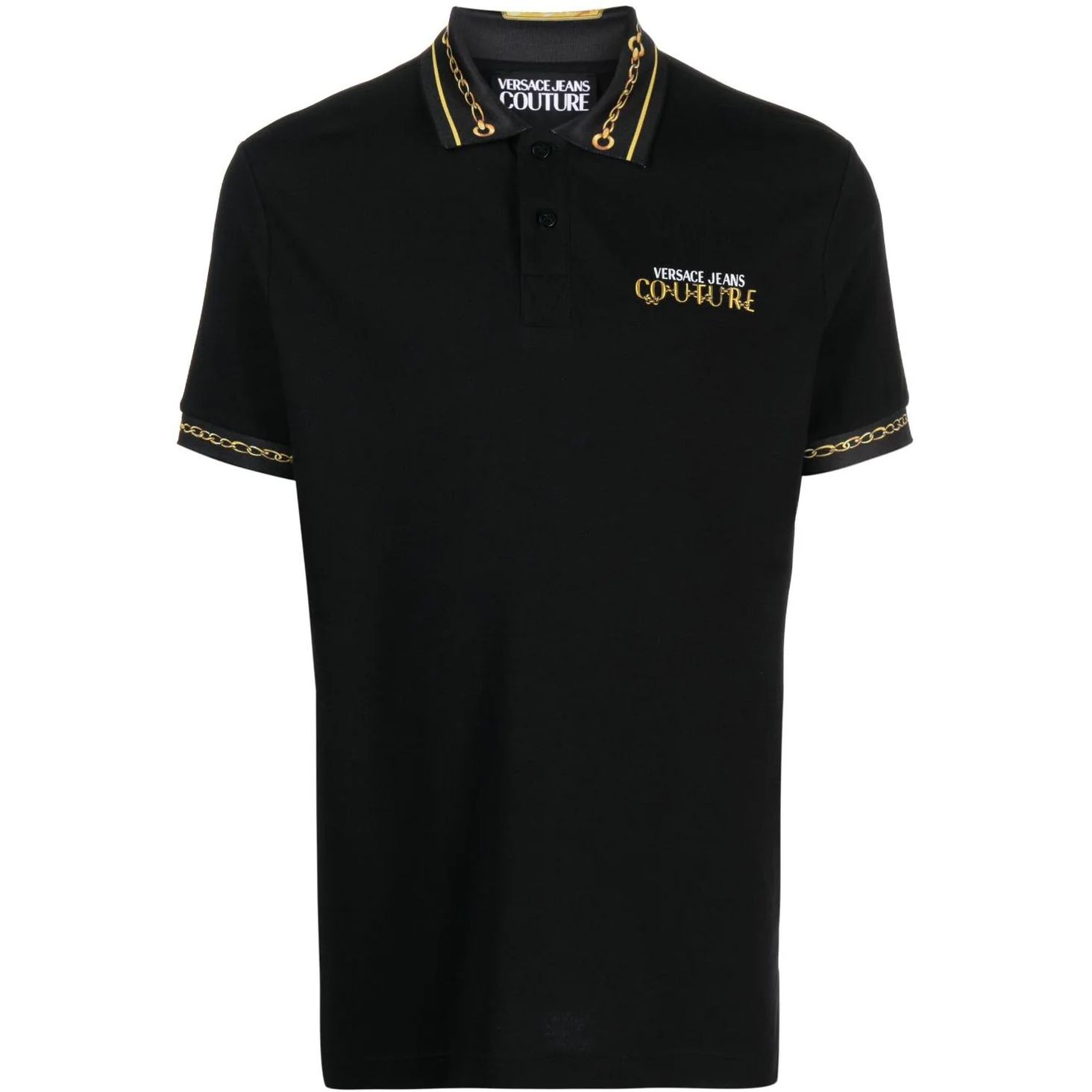 VERSACE JEANS CUTURE Polo marškiniai trumpos rank. vyrams, Juoda, Polo t-shirt 1