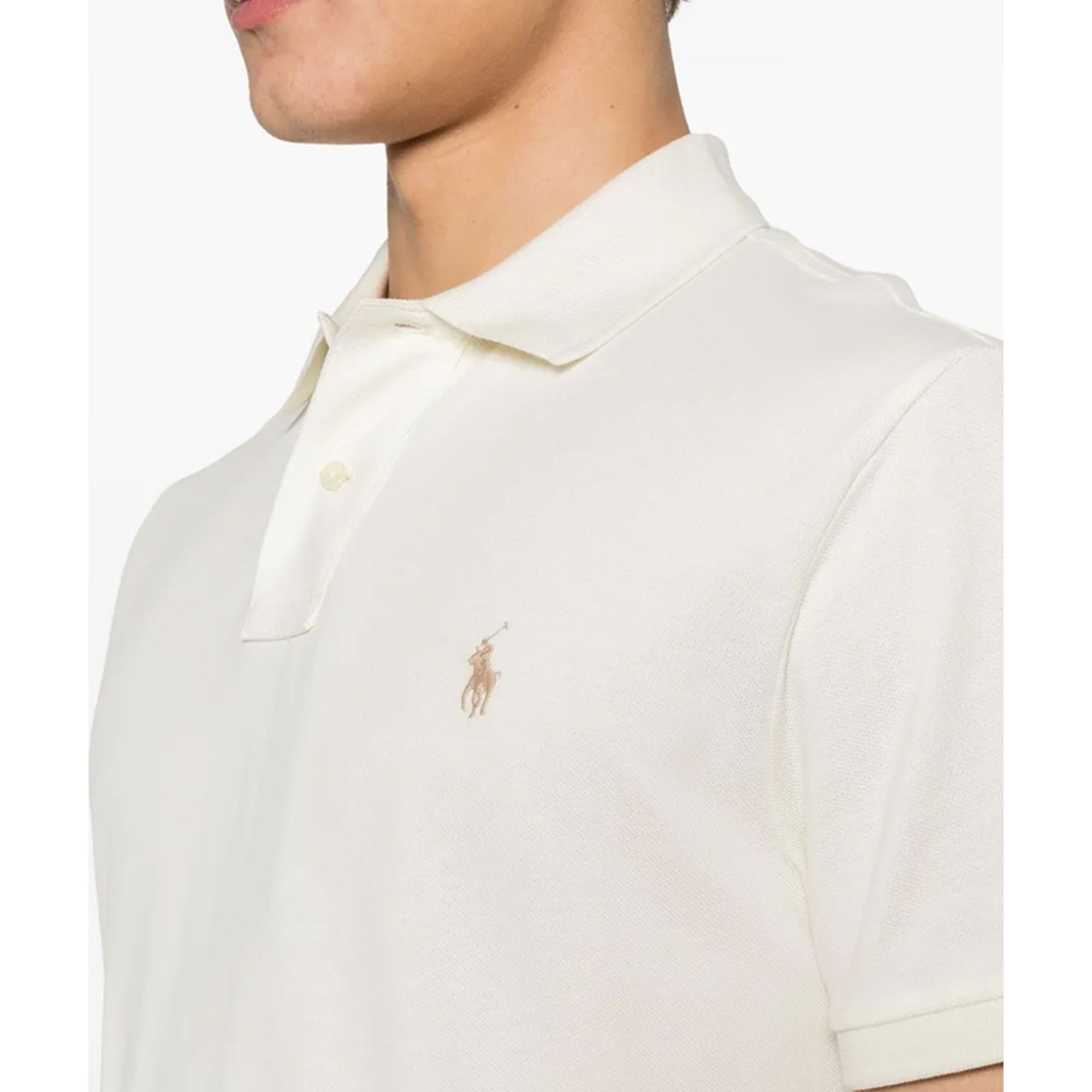 POLO RALPH LAUREN Polo marškiniai trumpos rank. vyrams, Balta, Sskccmslm1-short sleeve-knit 4