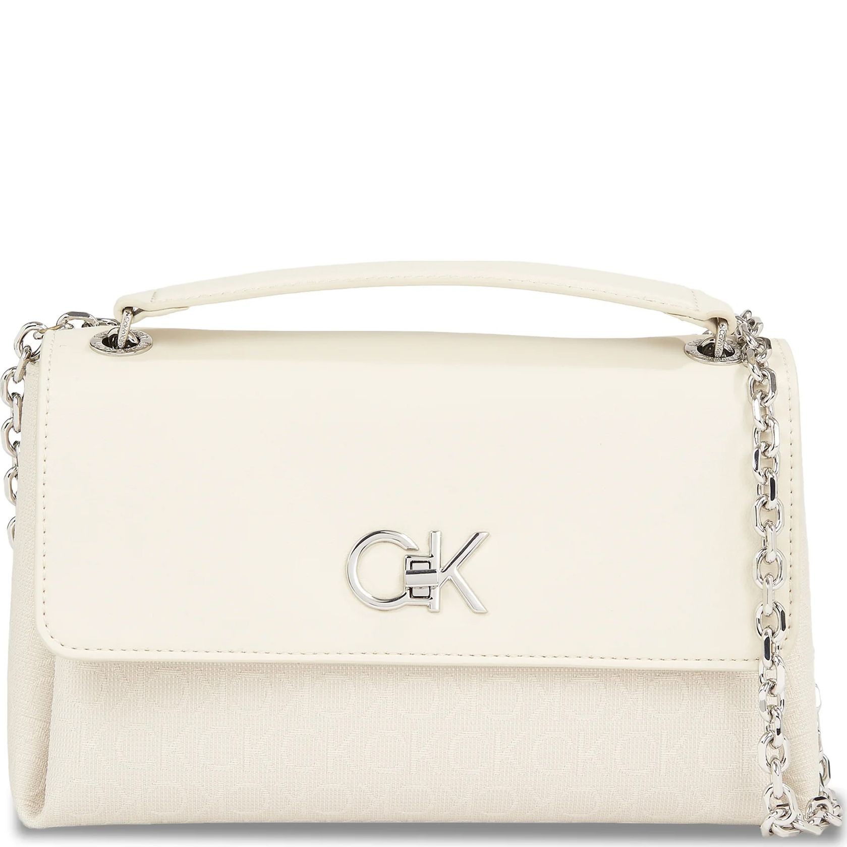 CALVIN KLEIN Rankinė per petį moterims, Smėlio, Re-lock shoulder bag 1