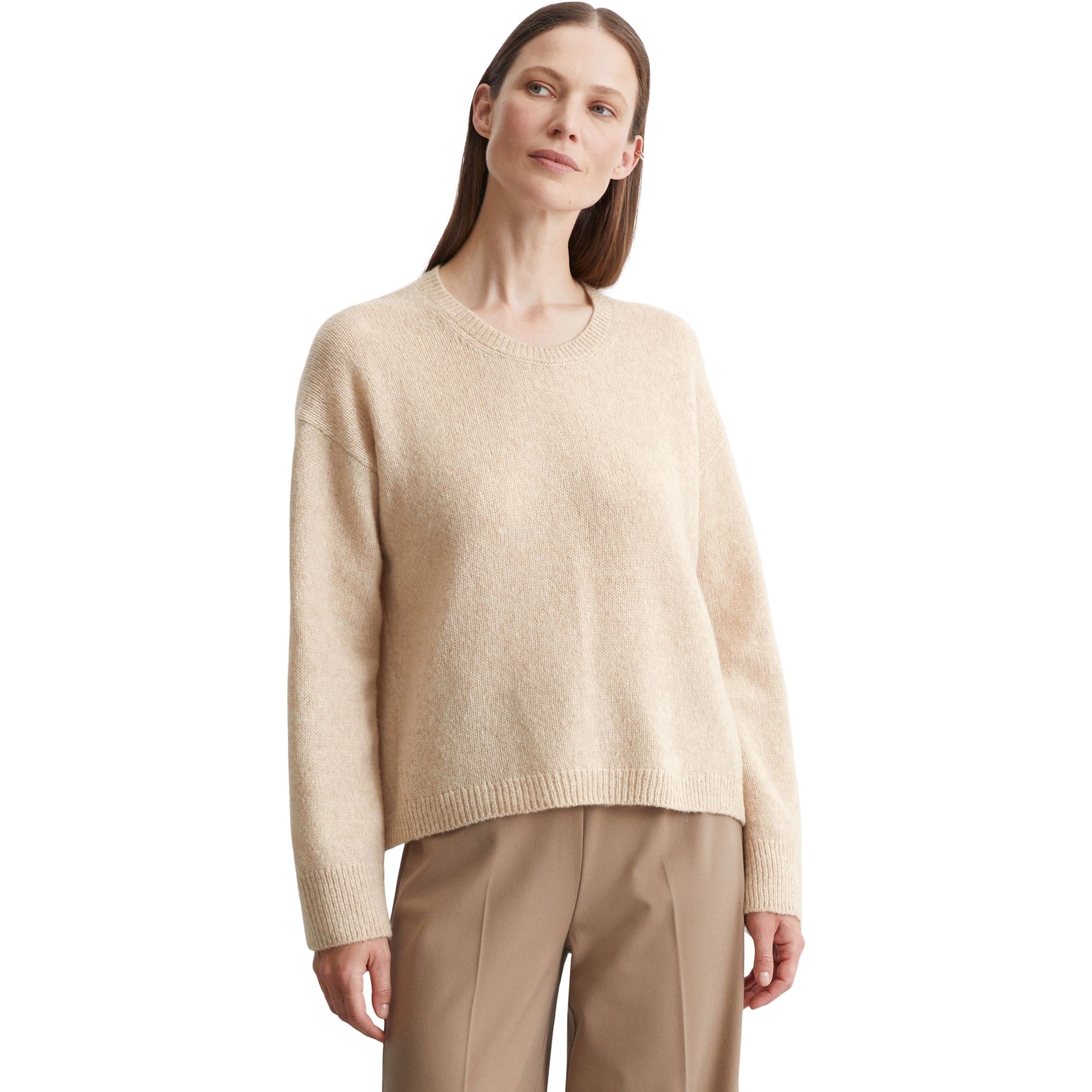 MARC O'POLO Megztinis moterims, Smėlio, Sweater 408612160463 2