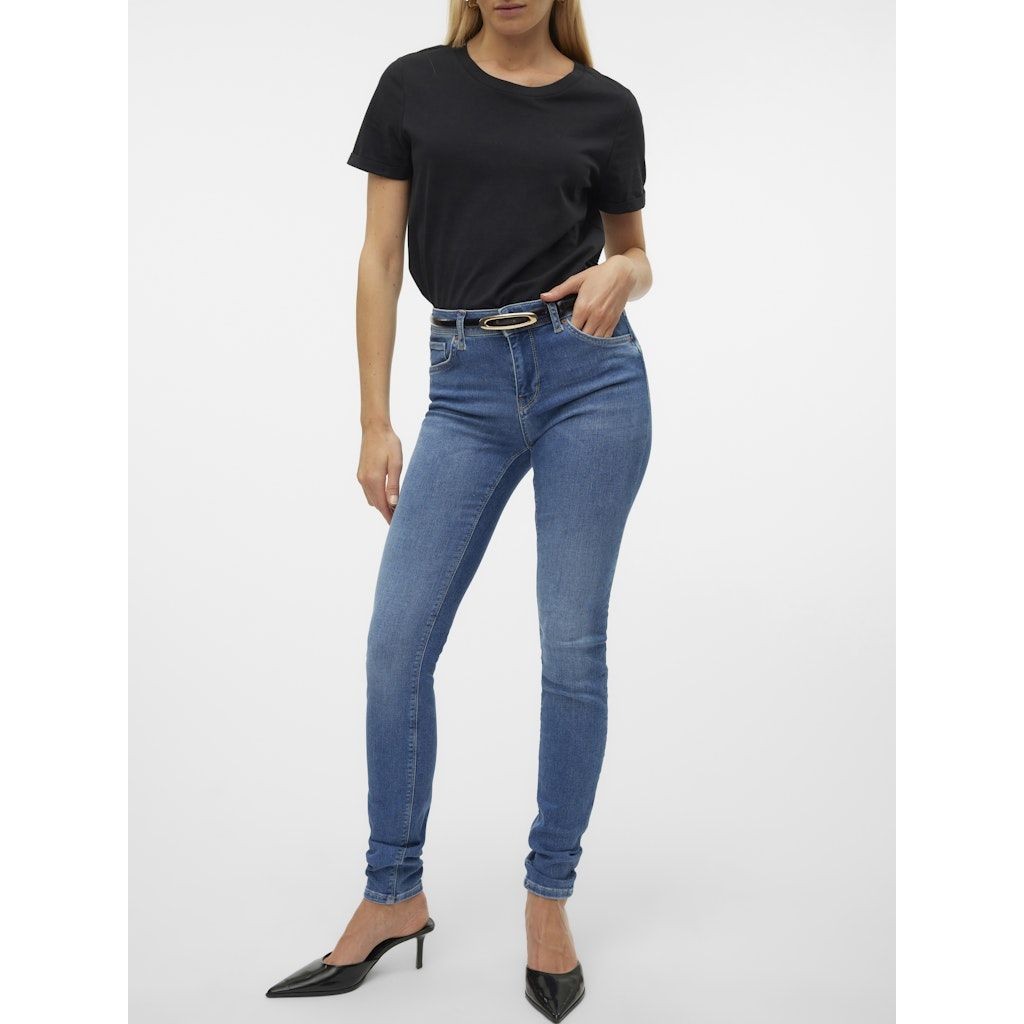 VERO MODA Slim džinsai moterims, Mėlyna, VMLUX MR SLIM JEANS 6