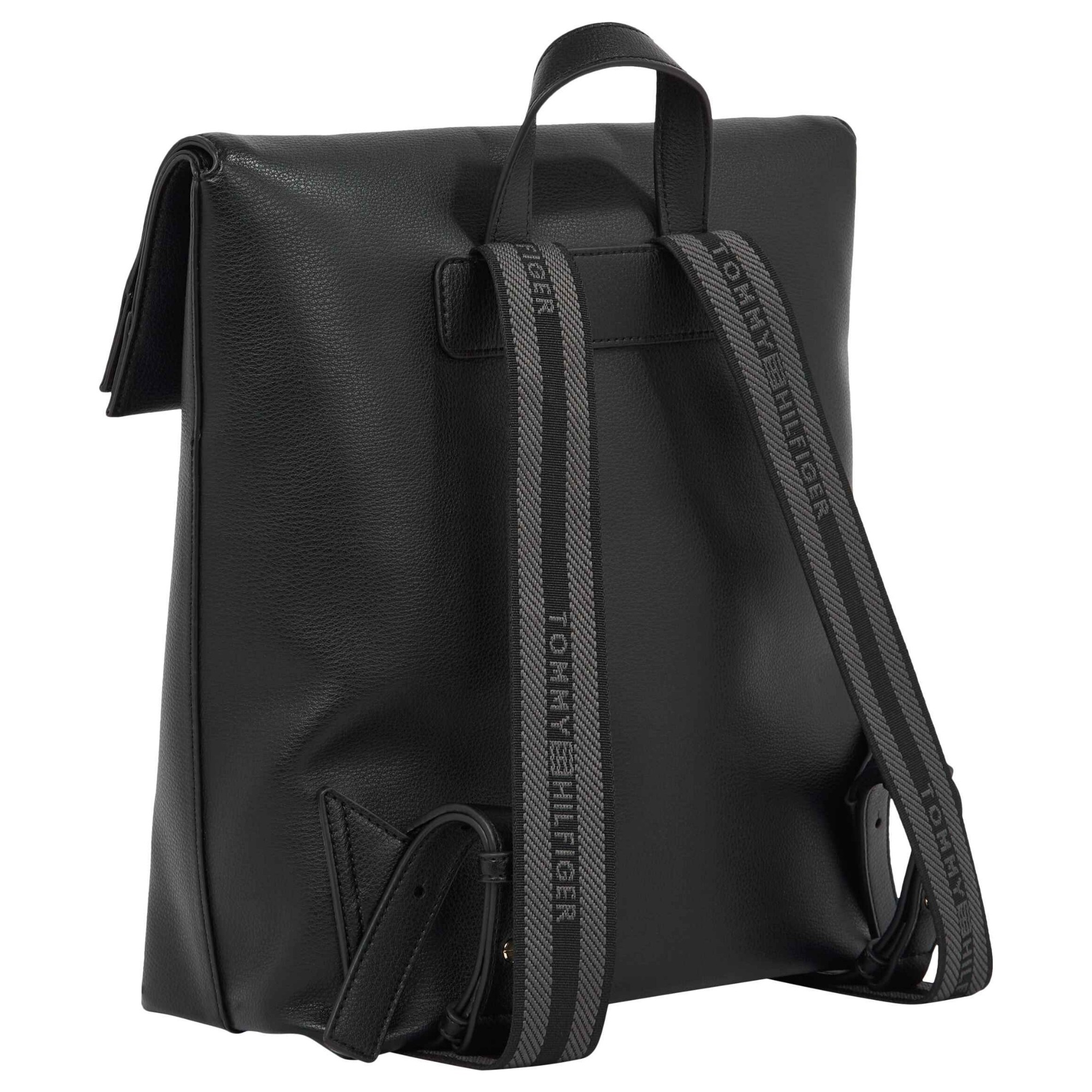 TOMMY HILFIGER Kuprinė moterims, Juoda, TH logotape backpack 2