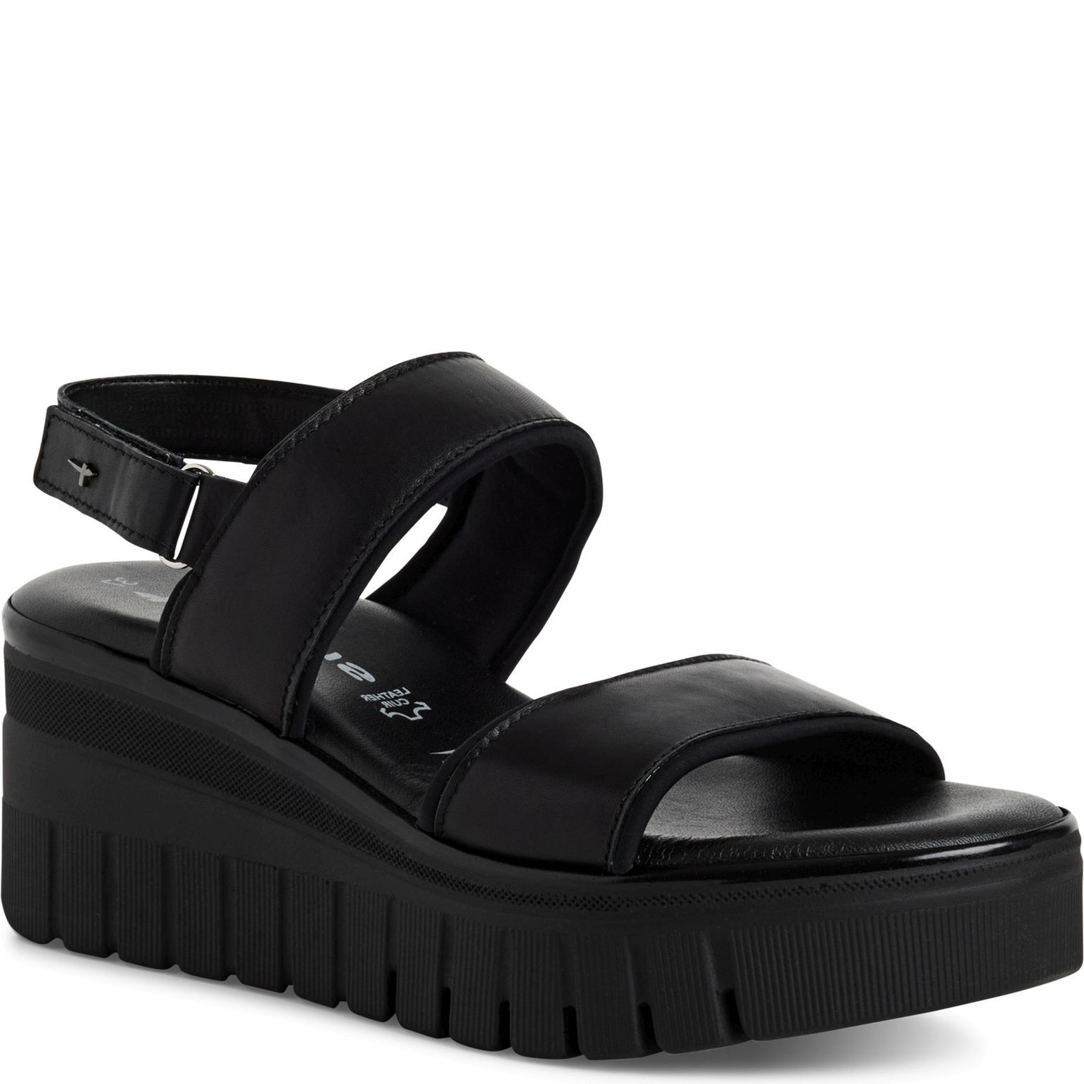 TAMARIS Basutės moterims, Juoda, Wedge/plat sandals 1