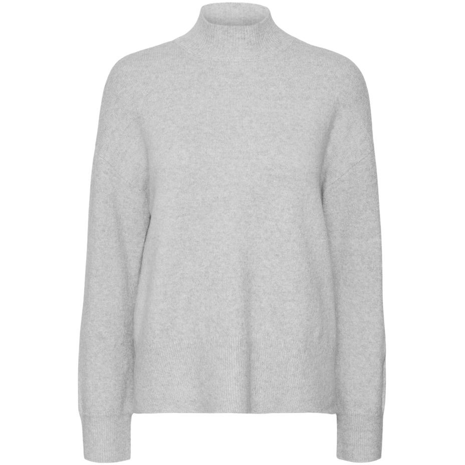 VERO MODA Megztinis moterims, Pilka, VMDOFWOOL LS HIGHNEC