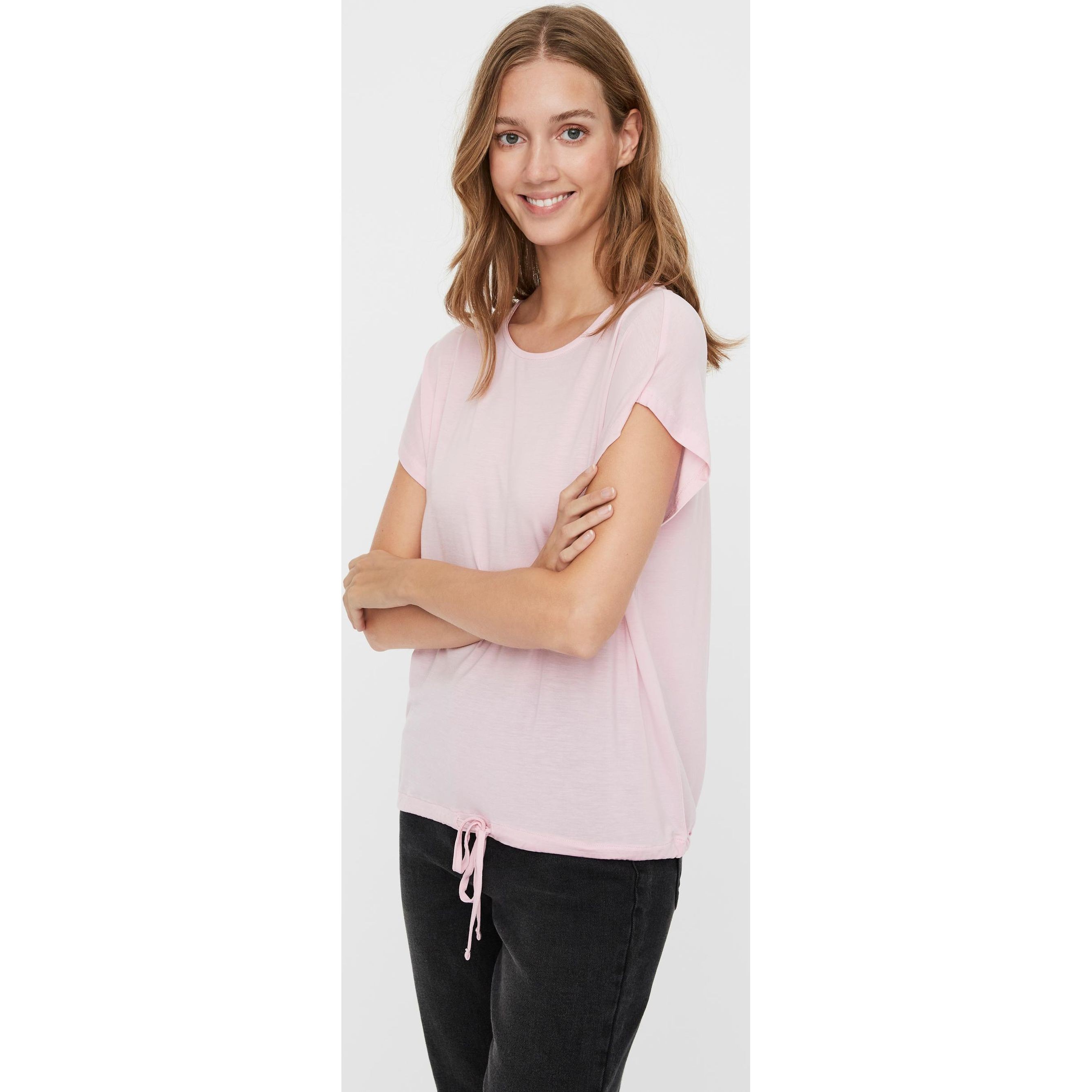 VERO MODA Marškinėliai moterims, Rožinė, VMAVA SS STRING 2