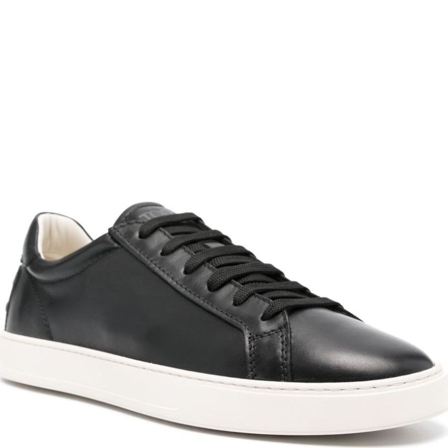 TODS Laisvalaikio bateliai vyrams, Juoda, Low-top leather sneakers 1