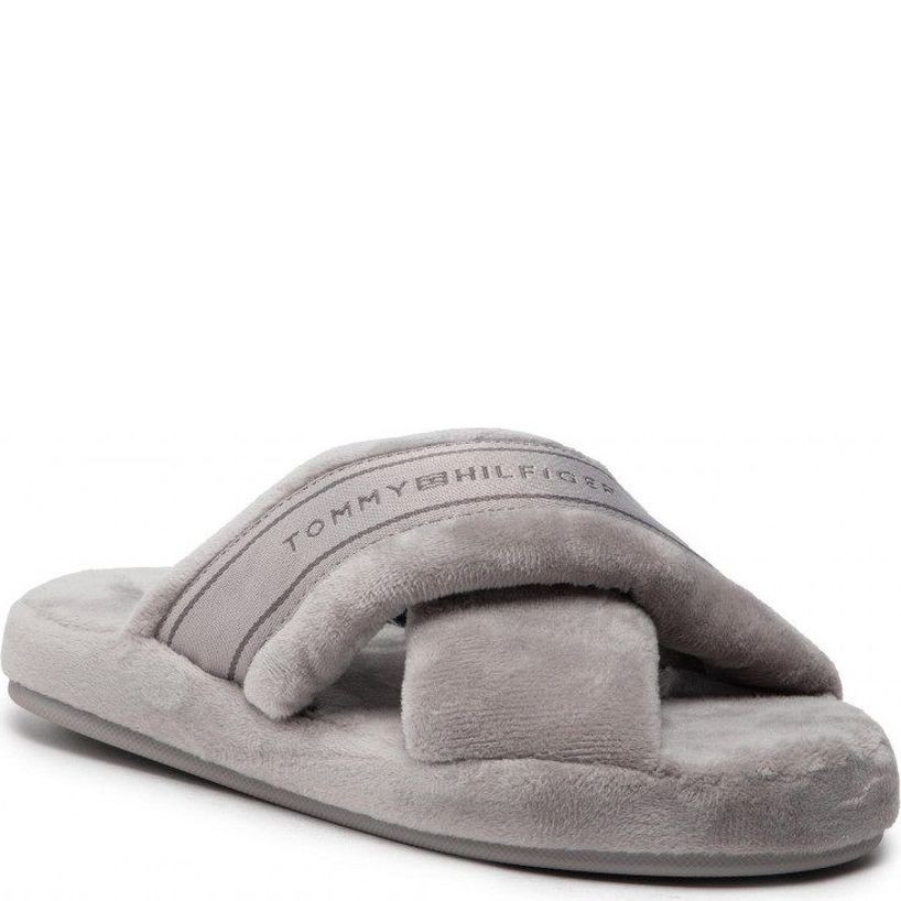 TOMMY HILFIGER Namų šlepetės moterims, Pilka, COMFY HOME SLIPPERS WISTRAPS 1