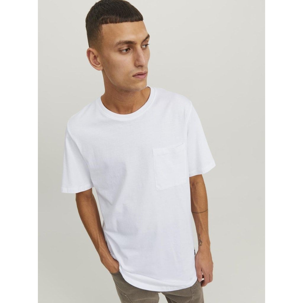 JACK & JONES Marškinėliai vyrams, Balta, JJENOA POCKET TEE SS 7