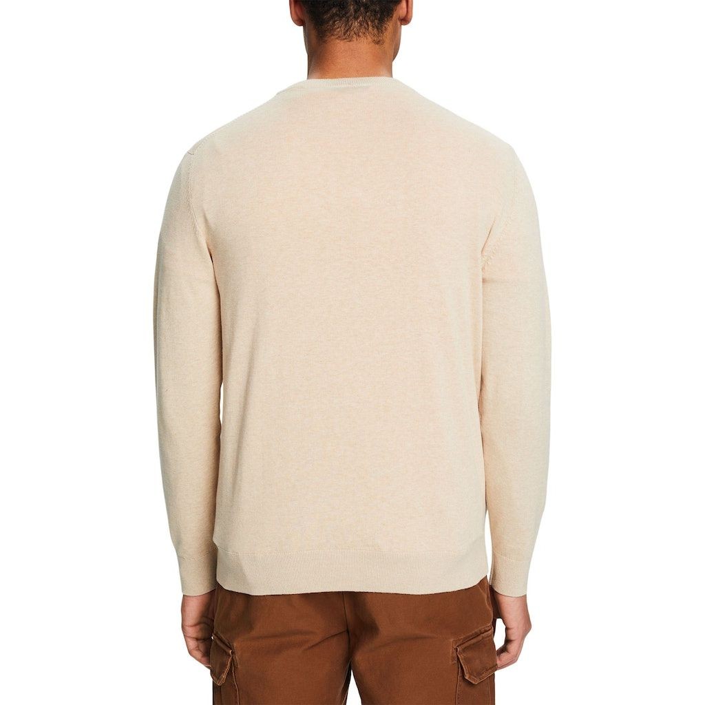 ESPRIT Megztinis vyrams, Smėlio, Crewneck Cotton Sweatshirt 3