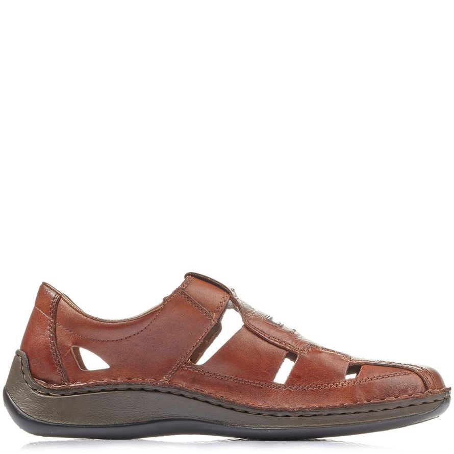 RIEKER Basutės vyrams, Ruda, SANDALS 5