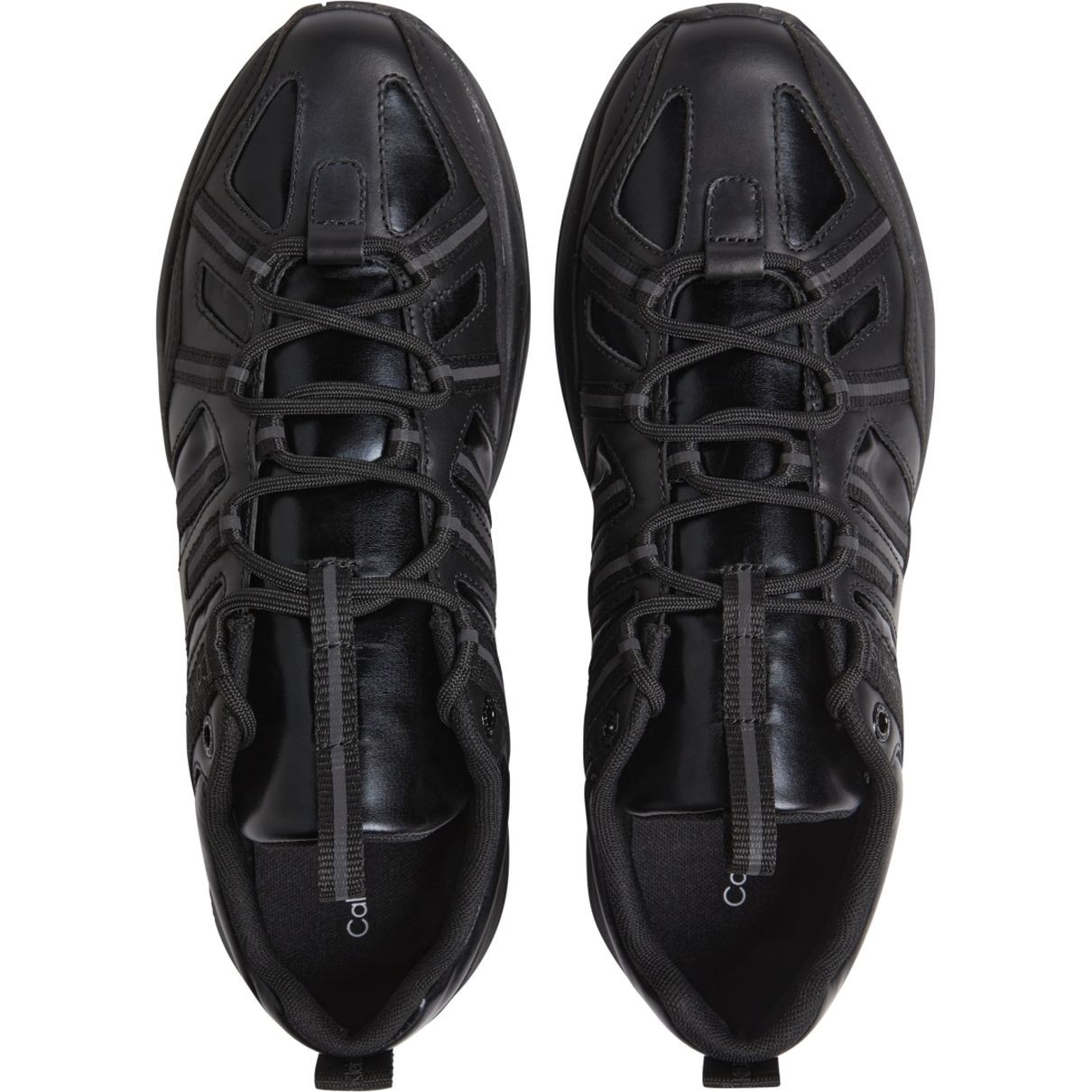 CALVIN KLEIN JEANS Sportiniai bateliai vyrams, Juoda, Retro tennis mix sport shoe 3