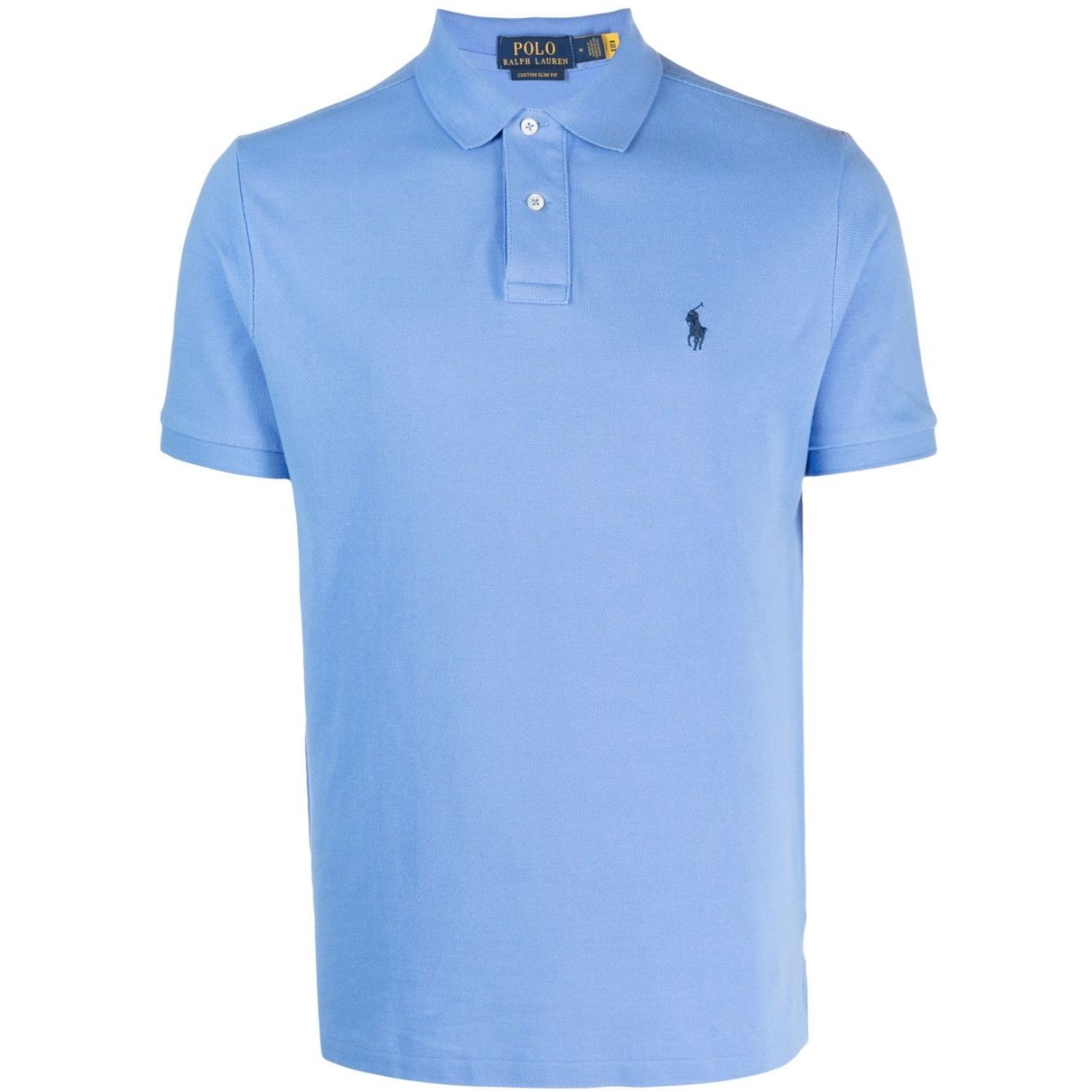 POLO RALPH LAUREN Polo marškiniai trumpos rank. vyrams, Mėlyna, Custom slim mesh polo shirt