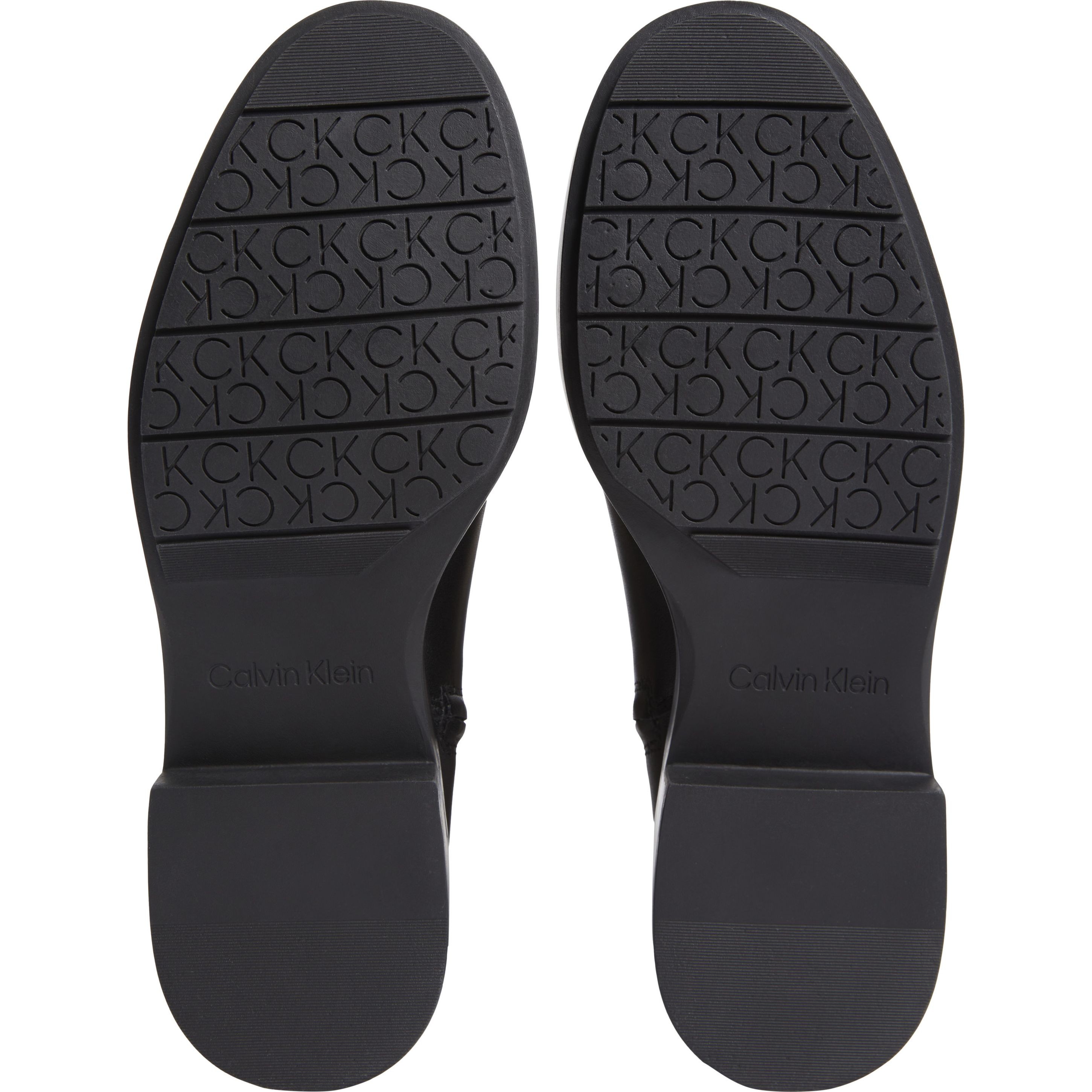 CALVIN KLEIN Aulinukai moterims, Juoda, Flat ankle boot mono mix 5