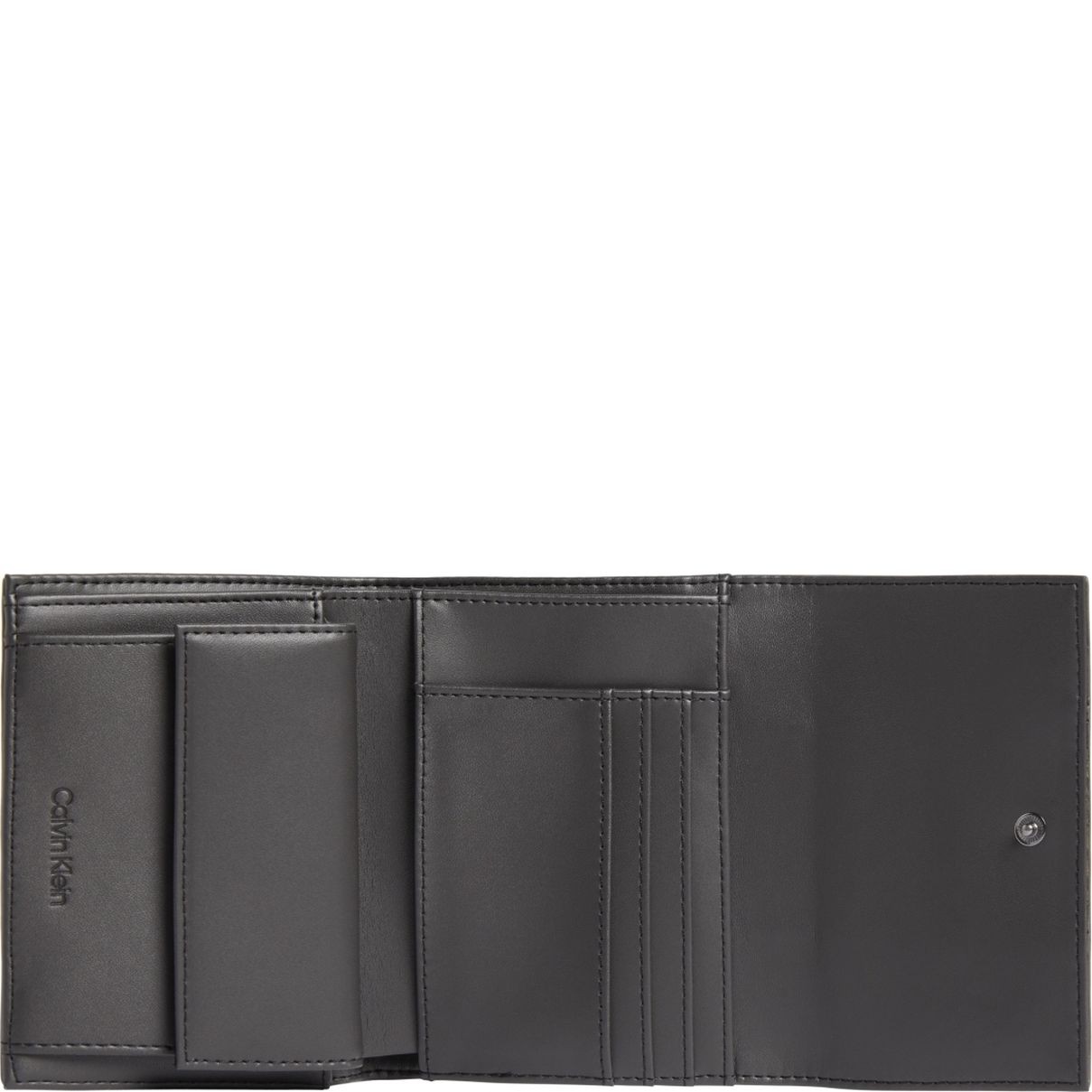 CALVIN KLEIN Piniginė moterims, Juoda, Bar hardware gunmetal wallets 2