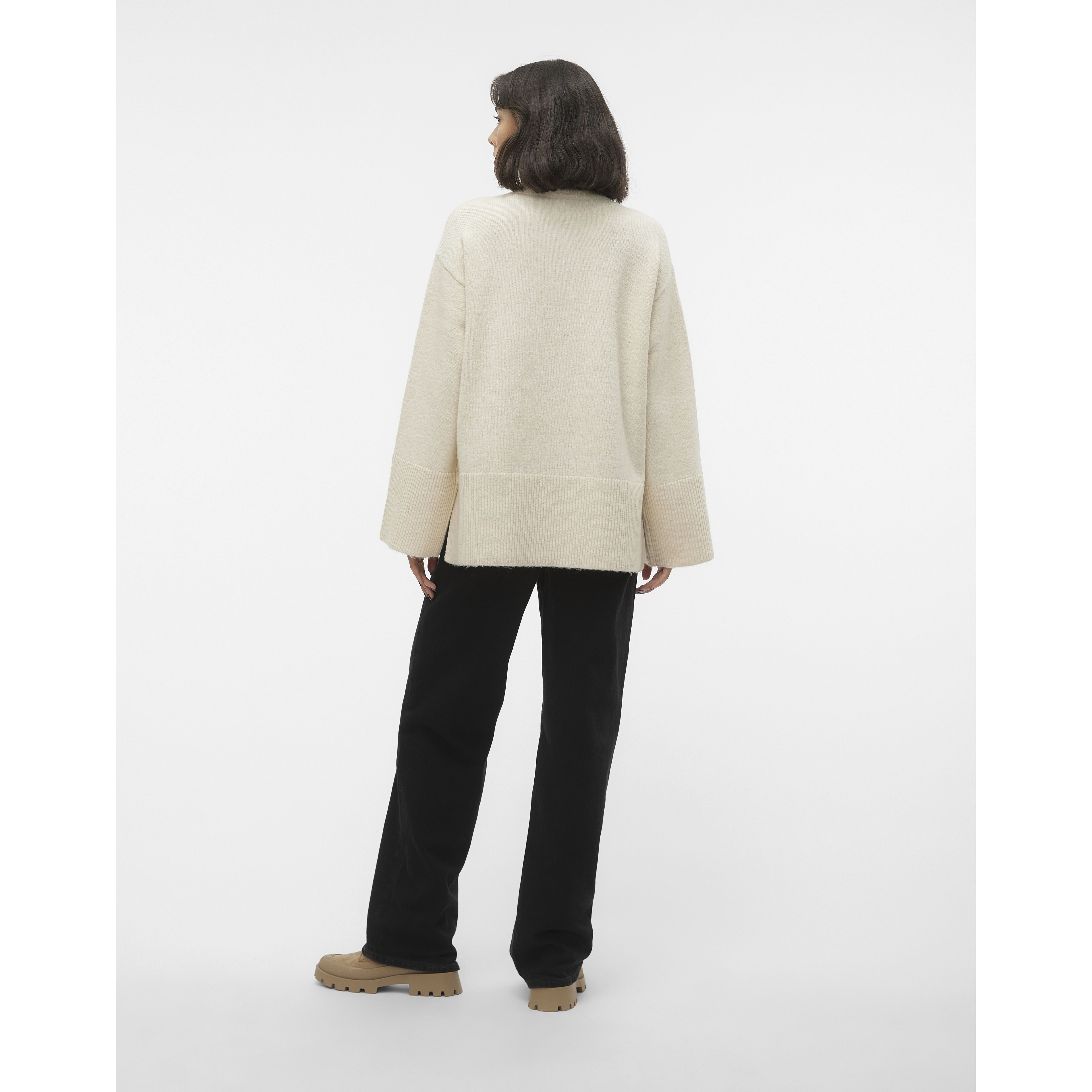 VERO MODA Megztinis moterims, Pilka, VMPHILINE LS HIG 4