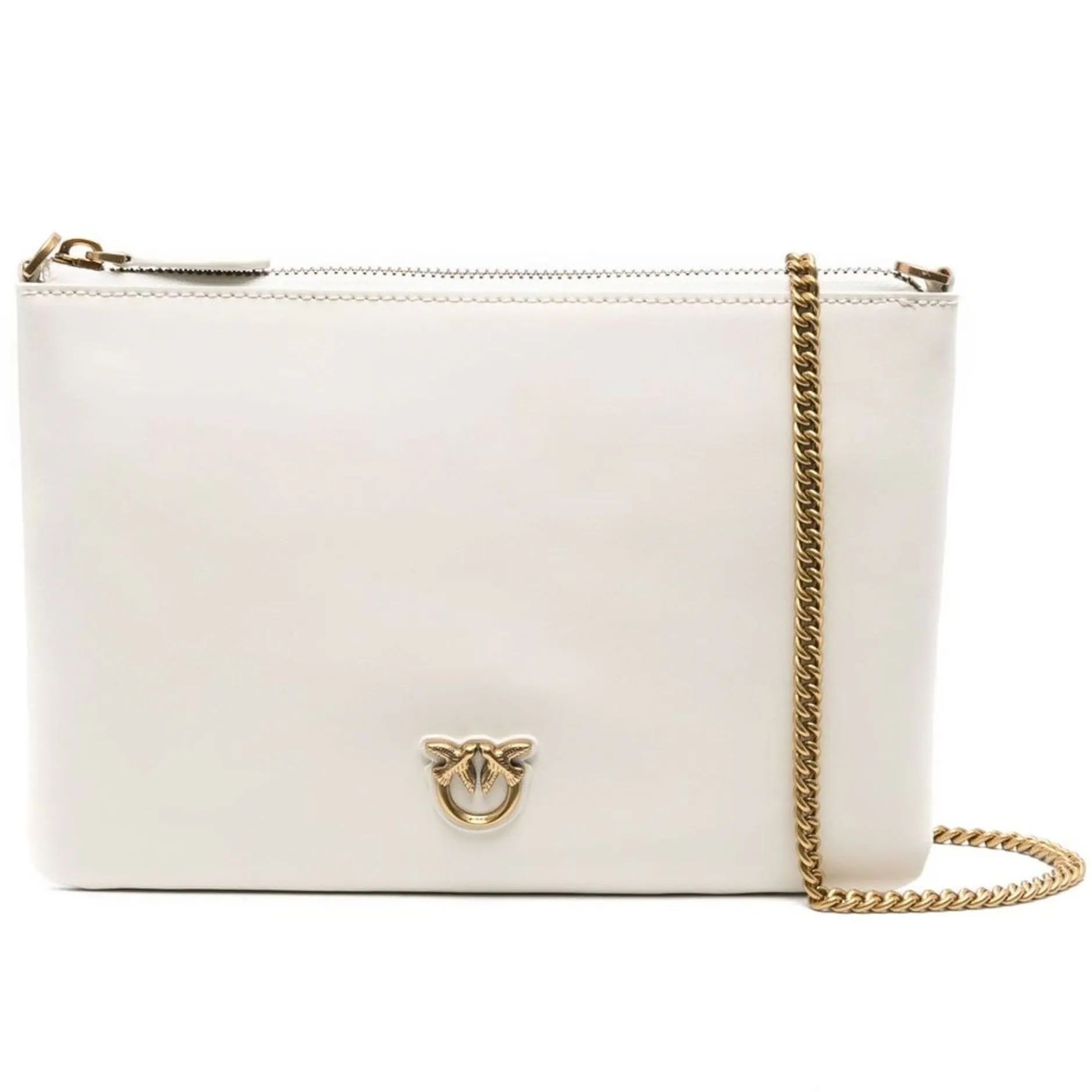 PINKO Rankinė per petį moterims, Balta, Logo-plaque satchel bag 1