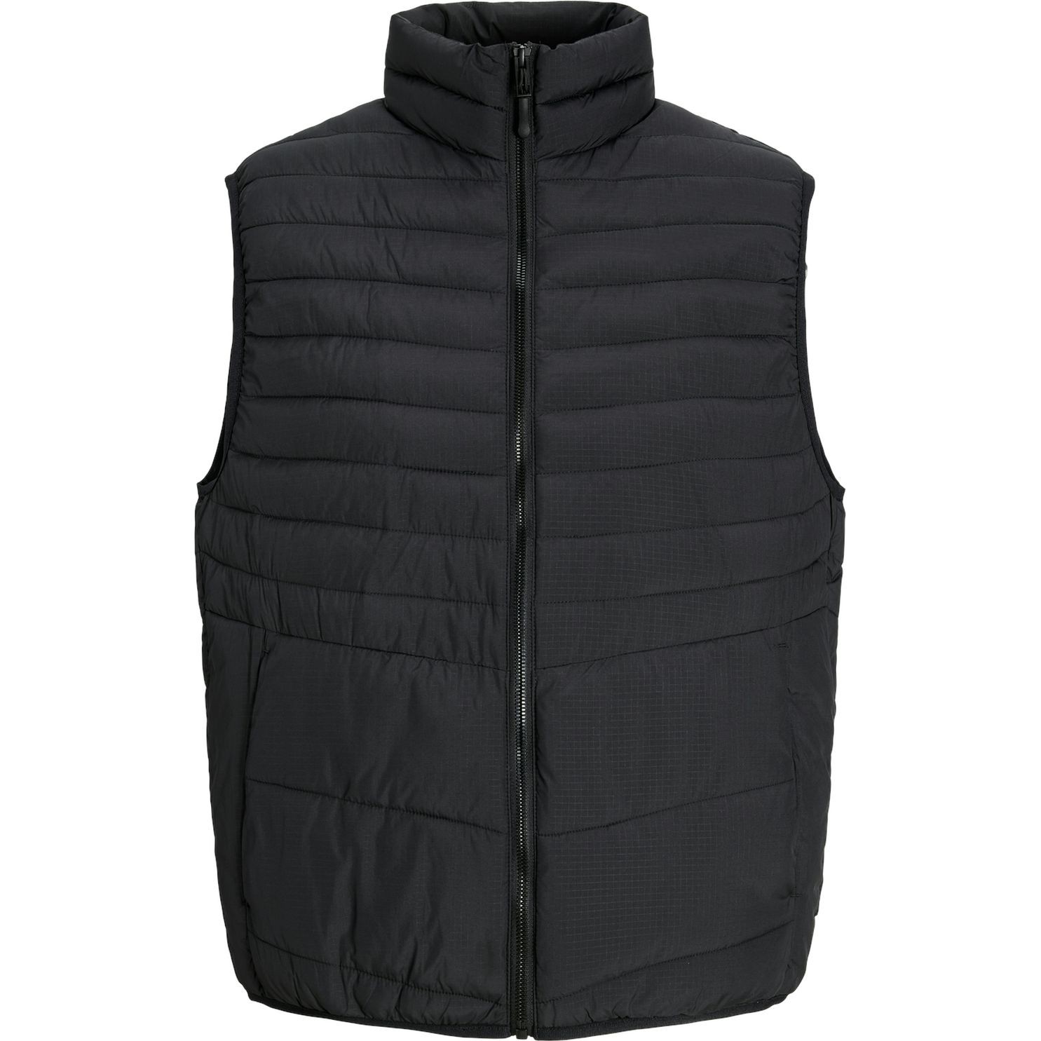 JACK & JONES Pūkinė liemenė vyrams, Juoda, State packable bw collar 1