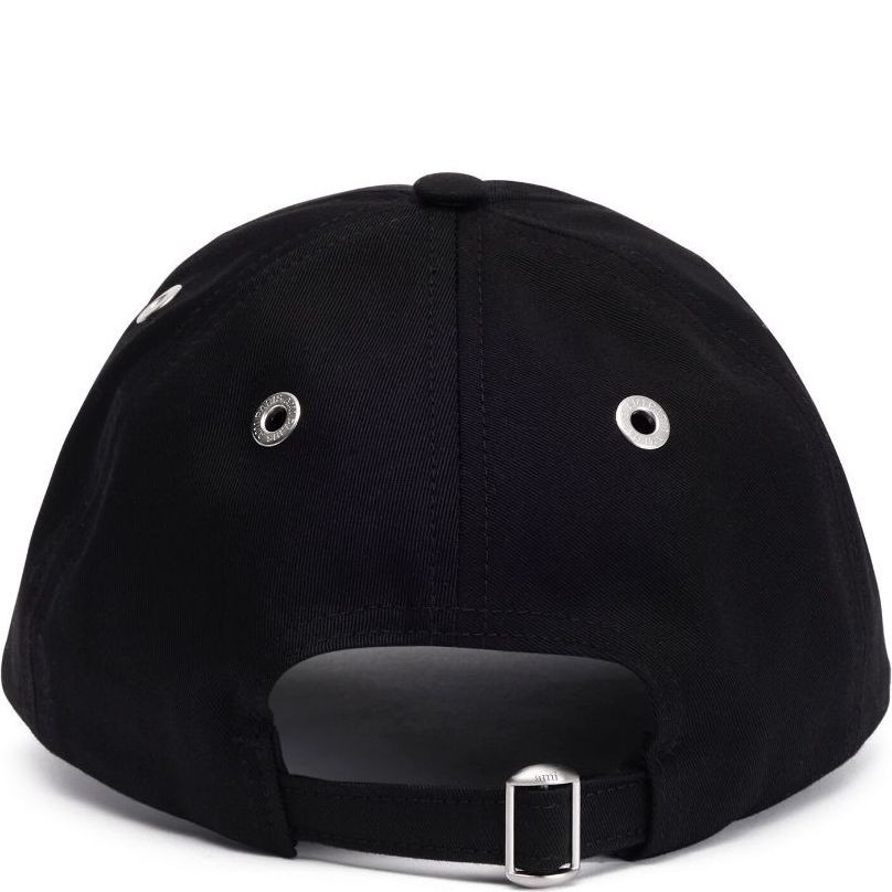 AMI PARIS Kepurė, Juoda, Red adc embroidery cap 2