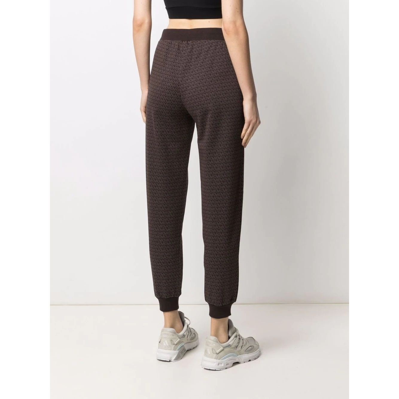 MICHAEL KORS Sportinės kelnės moterims, Ruda, Cotton terry joggers 4