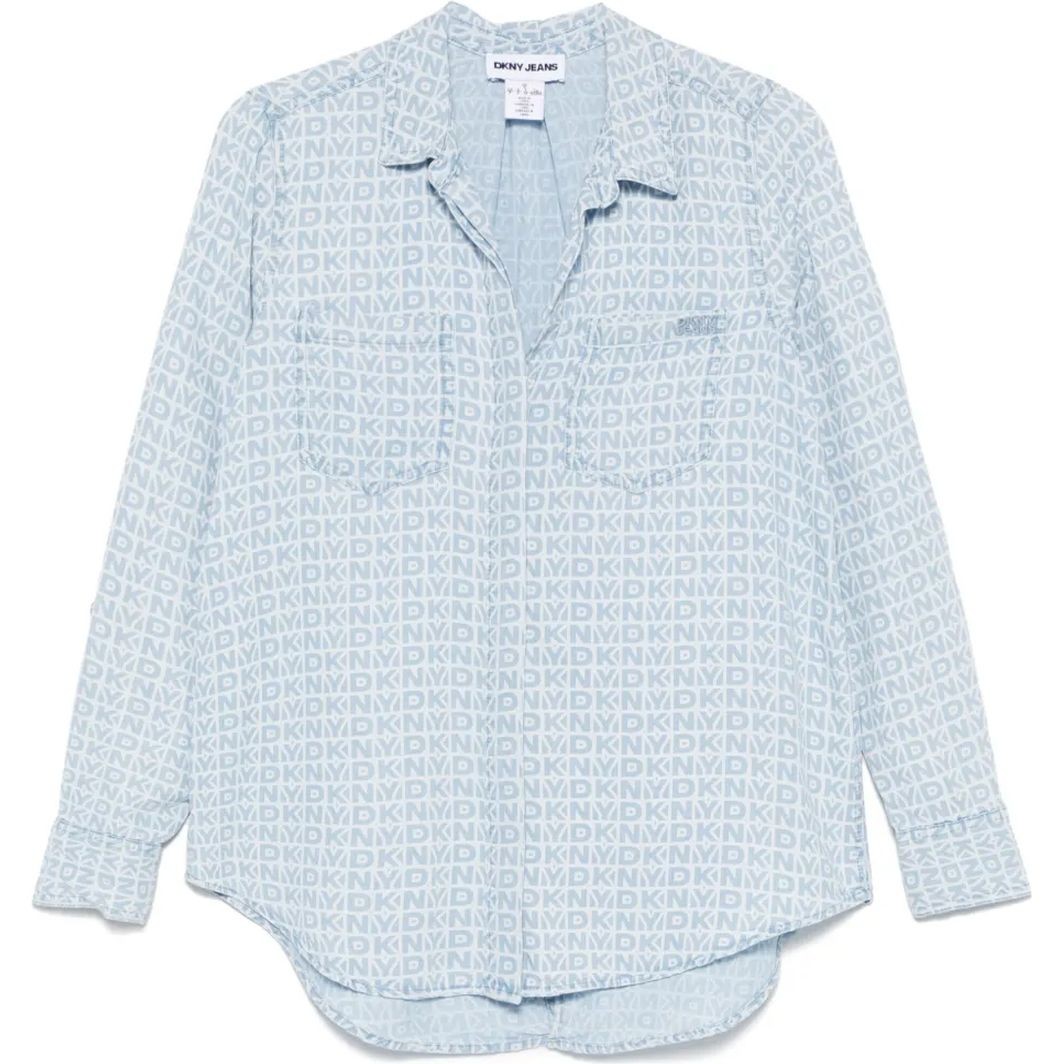 DKNY Marškiniai ilgomis rankovėmis moterims, Marga, Btn frt shirt 1